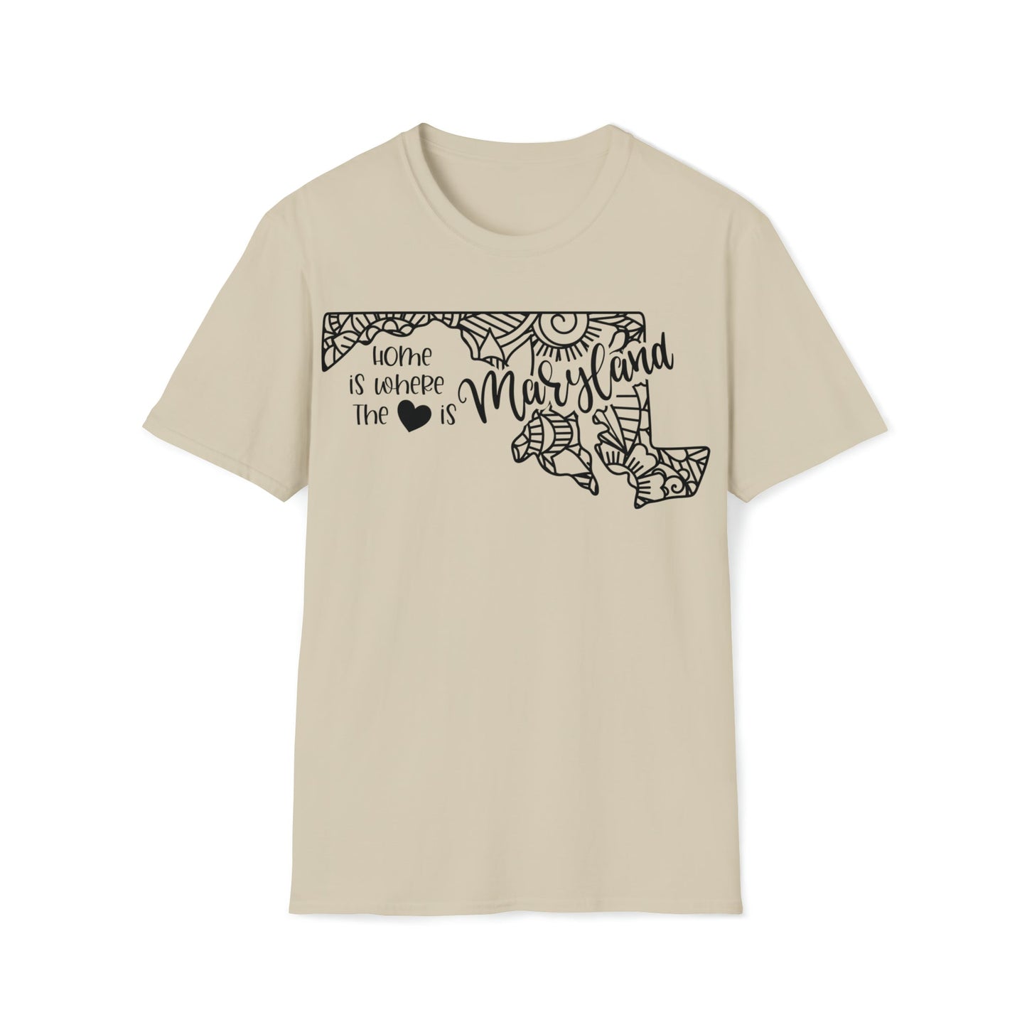 Maryland is Where the Heart is T-Shirt - HMDesignStudioUS