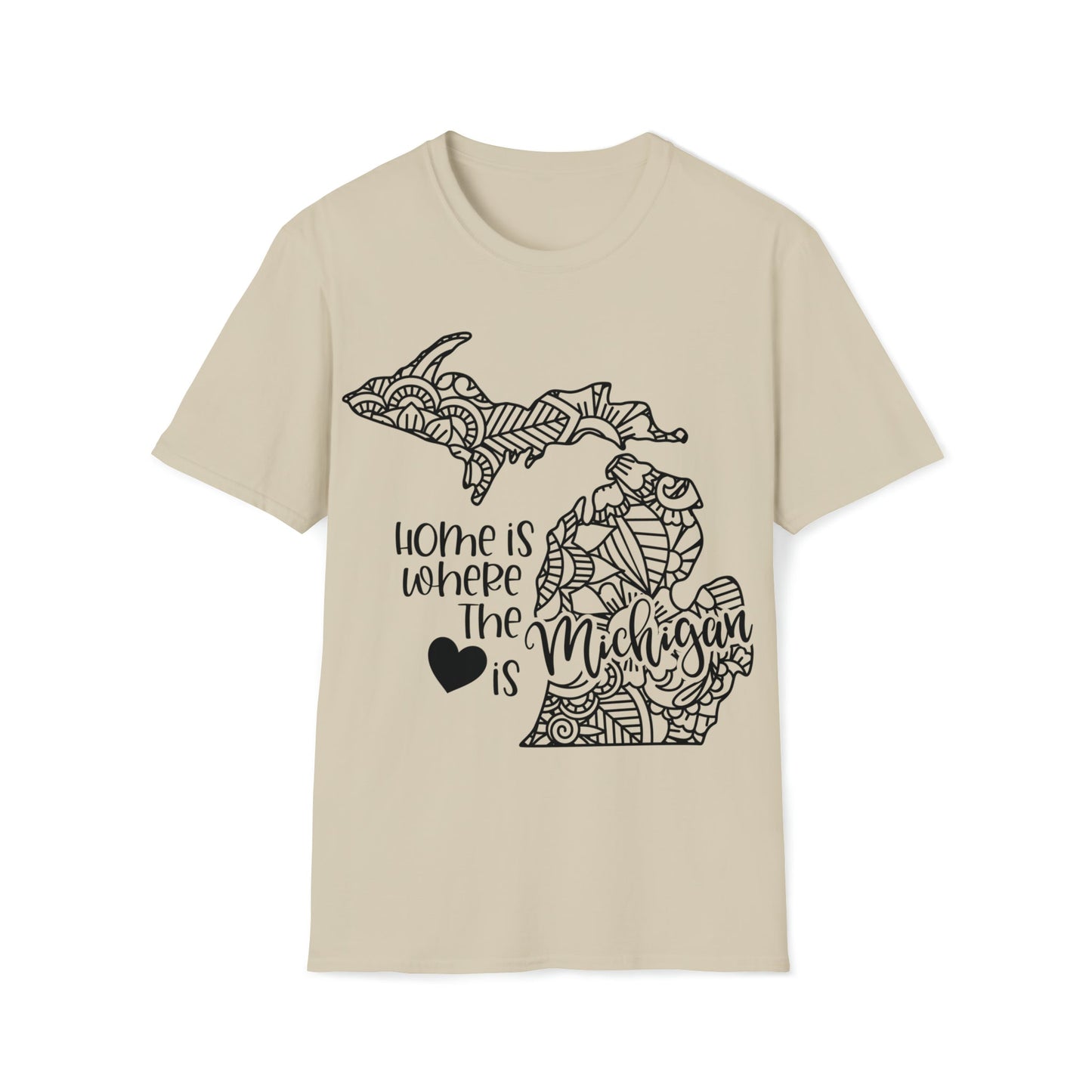 Michigan is Where the Heart is T-Shirt - HMDesignStudioUS