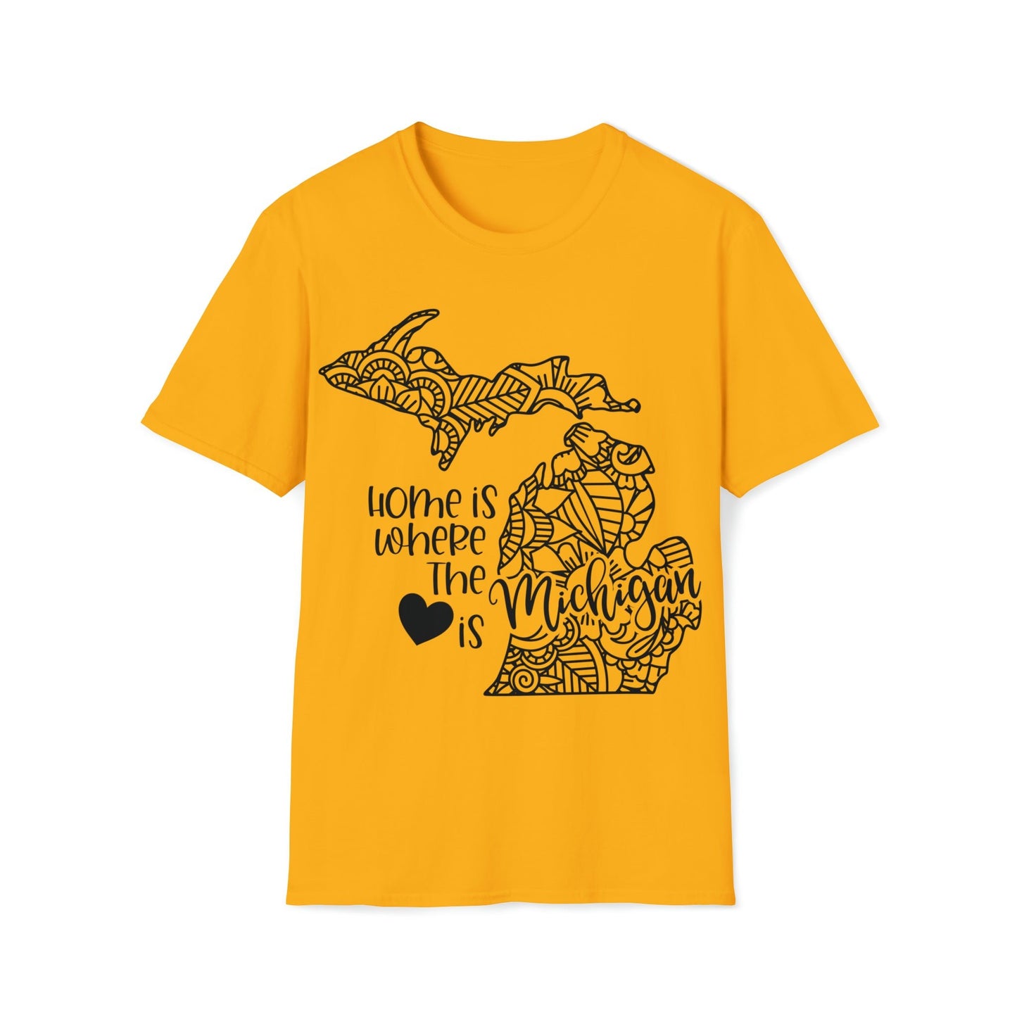 Michigan is Where the Heart is T-Shirt - HMDesignStudioUS