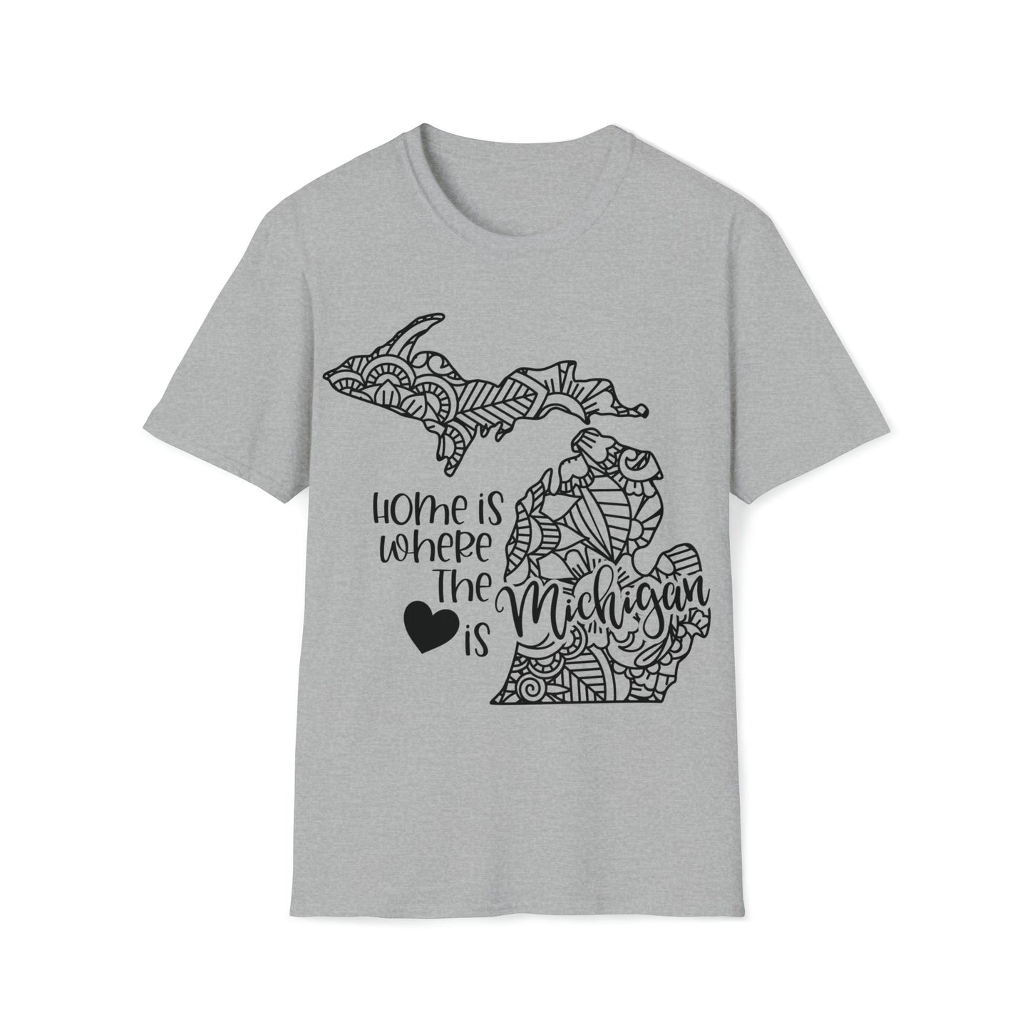 Michigan is Where the Heart is T-Shirt - HMDesignStudioUS