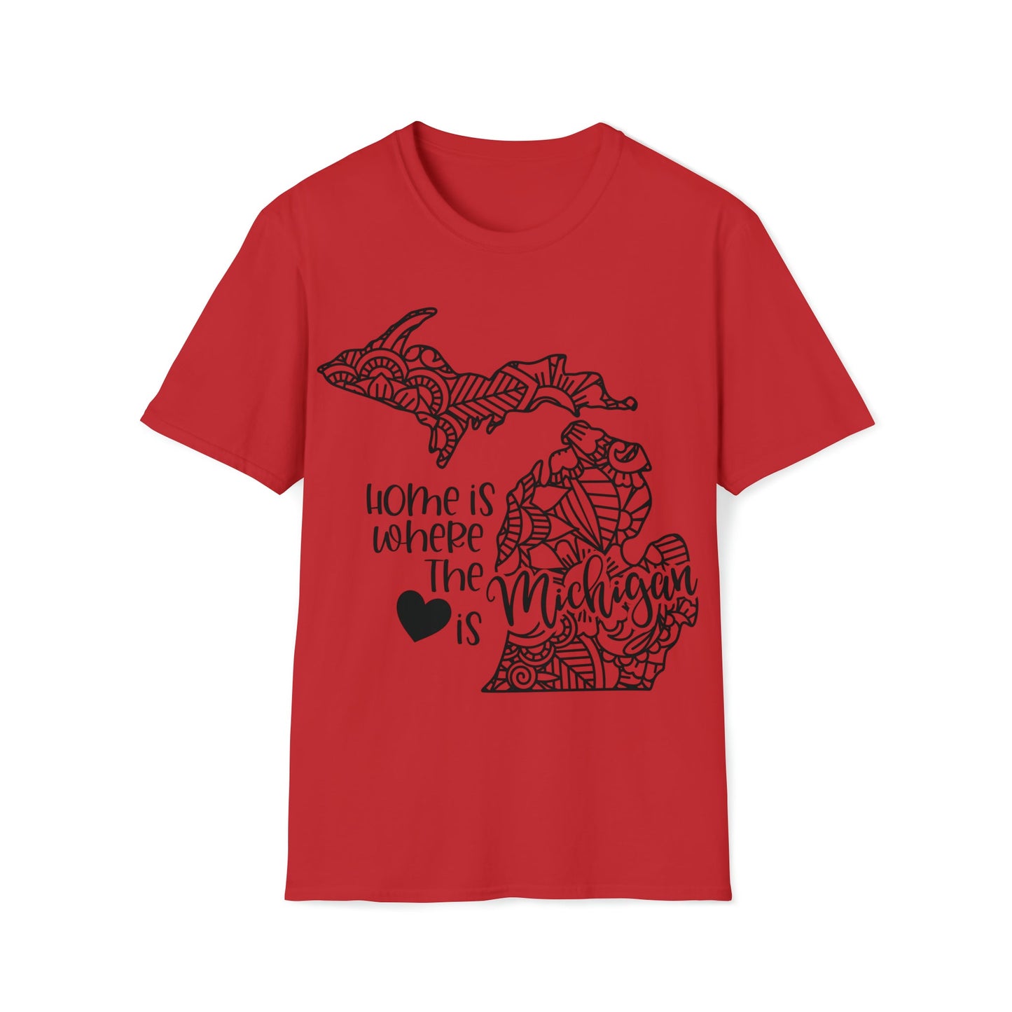 Michigan is Where the Heart is T-Shirt - HMDesignStudioUS