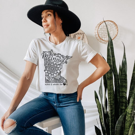 Minnesota is Where the Heart is T-Shirt - HMDesignStudioUS