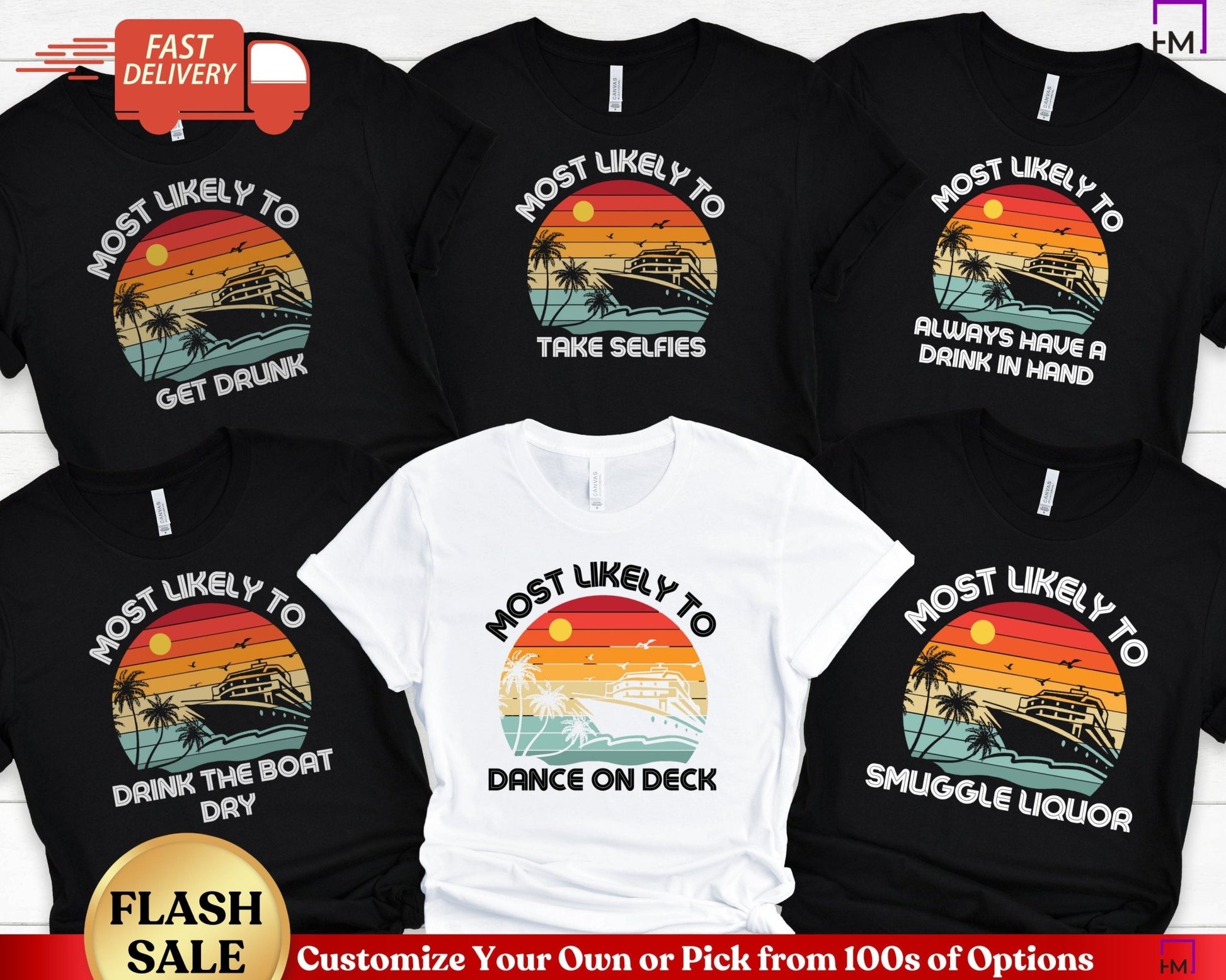 Most Likely To Funny Cruise Shirts | Personalized Family Cruise Tees - HMDesignStudioUS