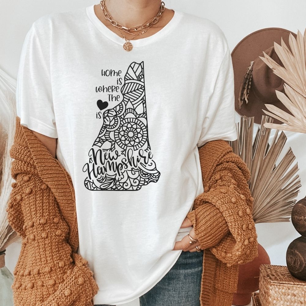New Hampshire is Where the Heart is T-Shirt - HMDesignStudioUS