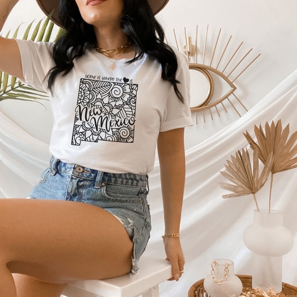 New Mexico is Where the Heart is T-Shirt - HMDesignStudioUS