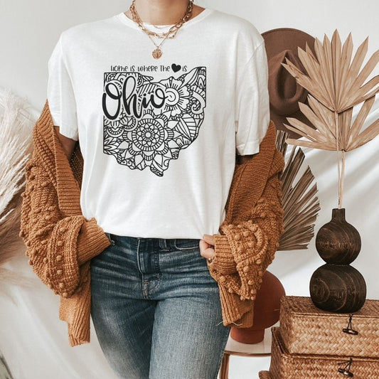 Ohio is Where the Heart is T-Shirt - HMDesignStudioUS