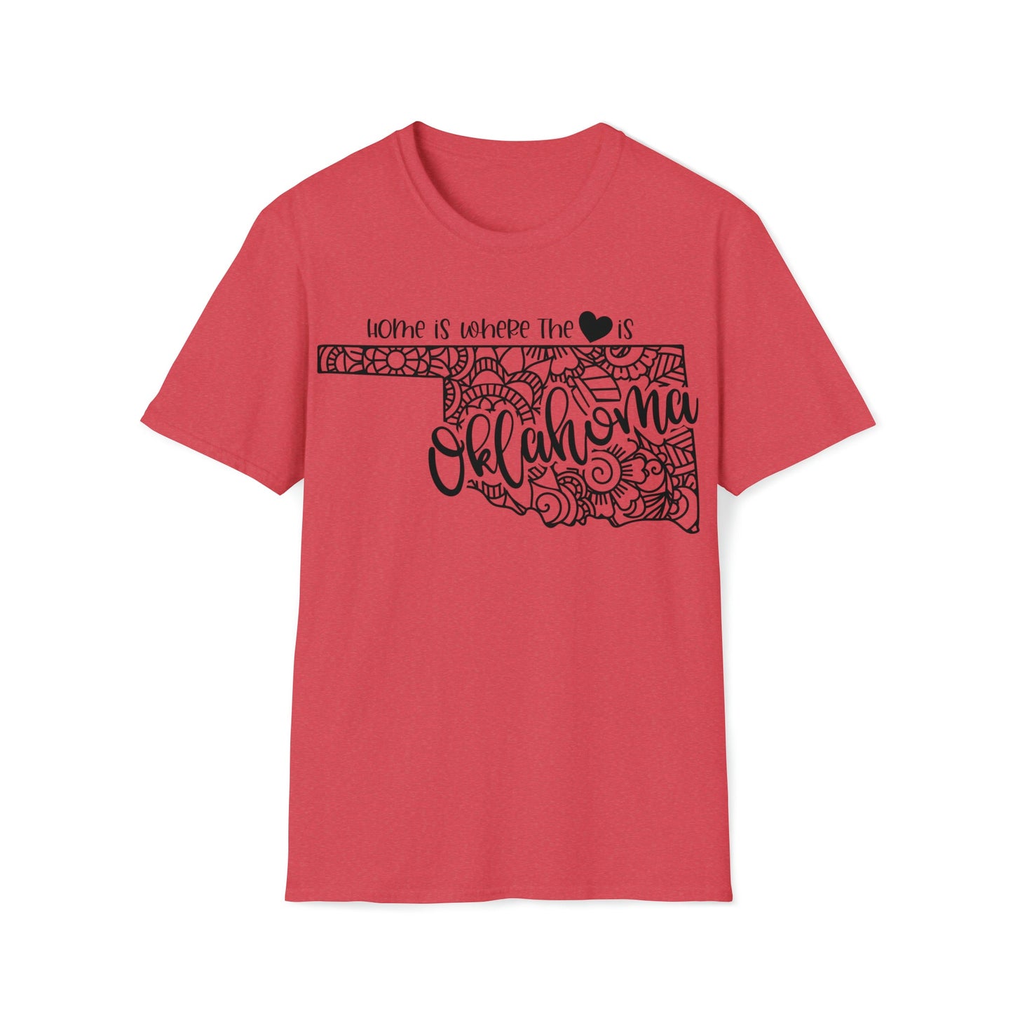 Oklahoma is Where the Heart is T-Shirt - HMDesignStudioUS
