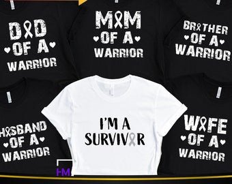 Personalized Lung Cancer Shirt – Survivor & Family Matching Awareness Tees for Mom, Dad, Wife, Husband, Siblings - HMDesignStudioUS