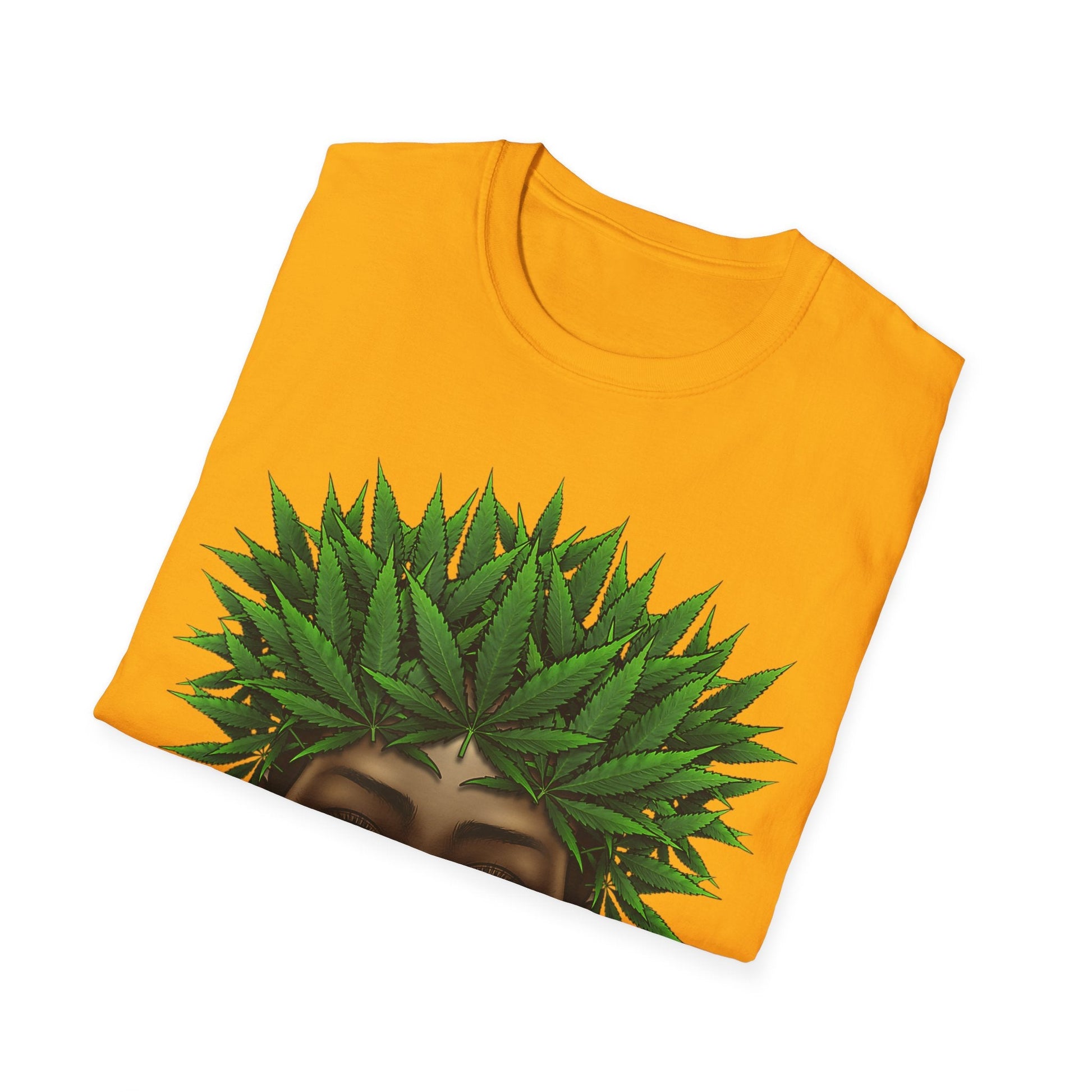 Sativa Diva 420 T-Shirt – Black Queen Weed Leaf Graphic Tee | Unisex Cannabis Shirt for Black Women & Stoners - HMDesignStudioUS