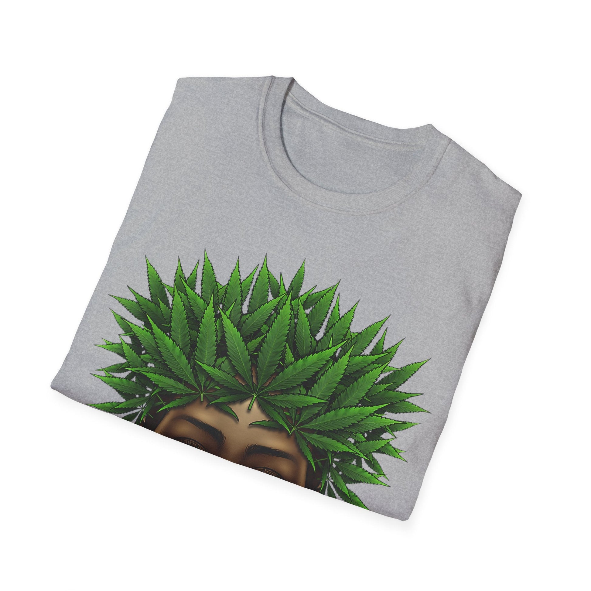 Sativa Diva 420 T-Shirt – Black Queen Weed Leaf Graphic Tee | Unisex Cannabis Shirt for Black Women & Stoners - HMDesignStudioUS
