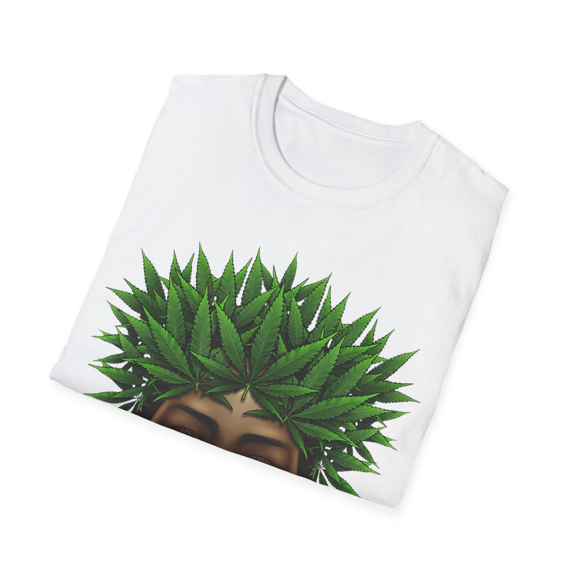 Sativa Diva 420 T-Shirt – Black Queen Weed Leaf Graphic Tee | Unisex Cannabis Shirt for Black Women & Stoners - HMDesignStudioUS