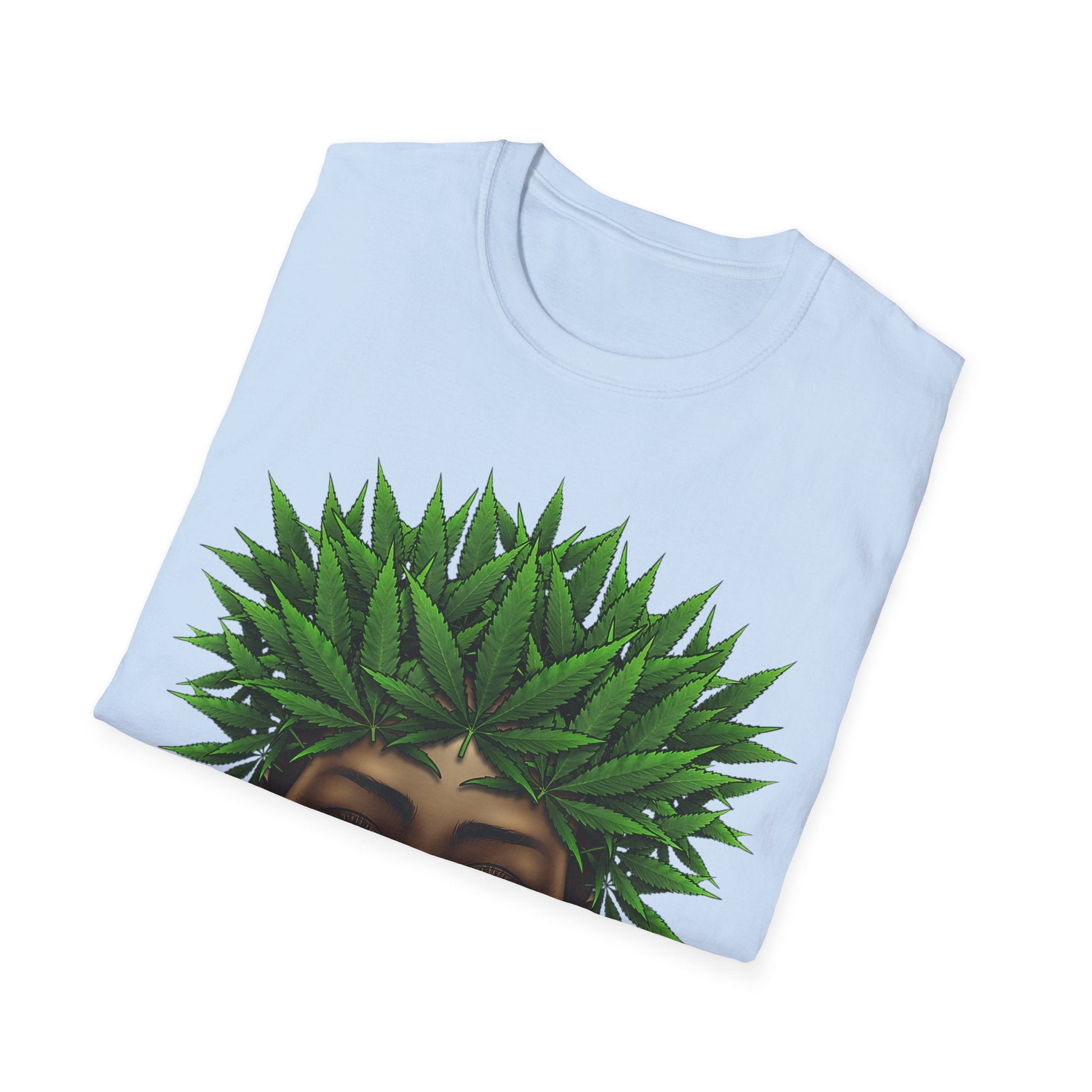 Sativa Diva 420 T-Shirt – Black Queen Weed Leaf Graphic Tee | Unisex Cannabis Shirt for Black Women & Stoners - HMDesignStudioUS