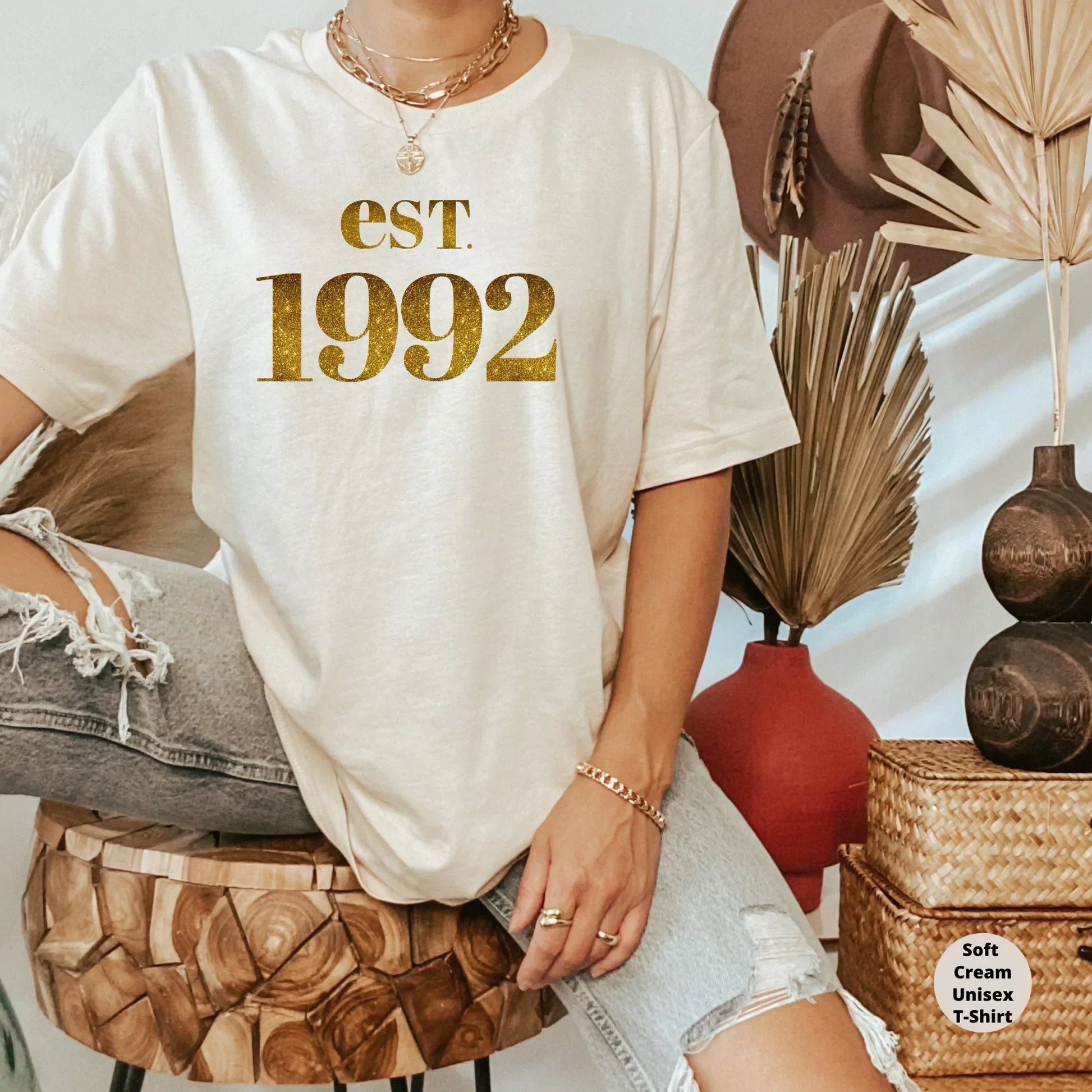 30th Birthday Shirt, Est 1992 Shirt, Birthday Year Shirt, Birthday Crew Shirt HMDesignStudioUS
