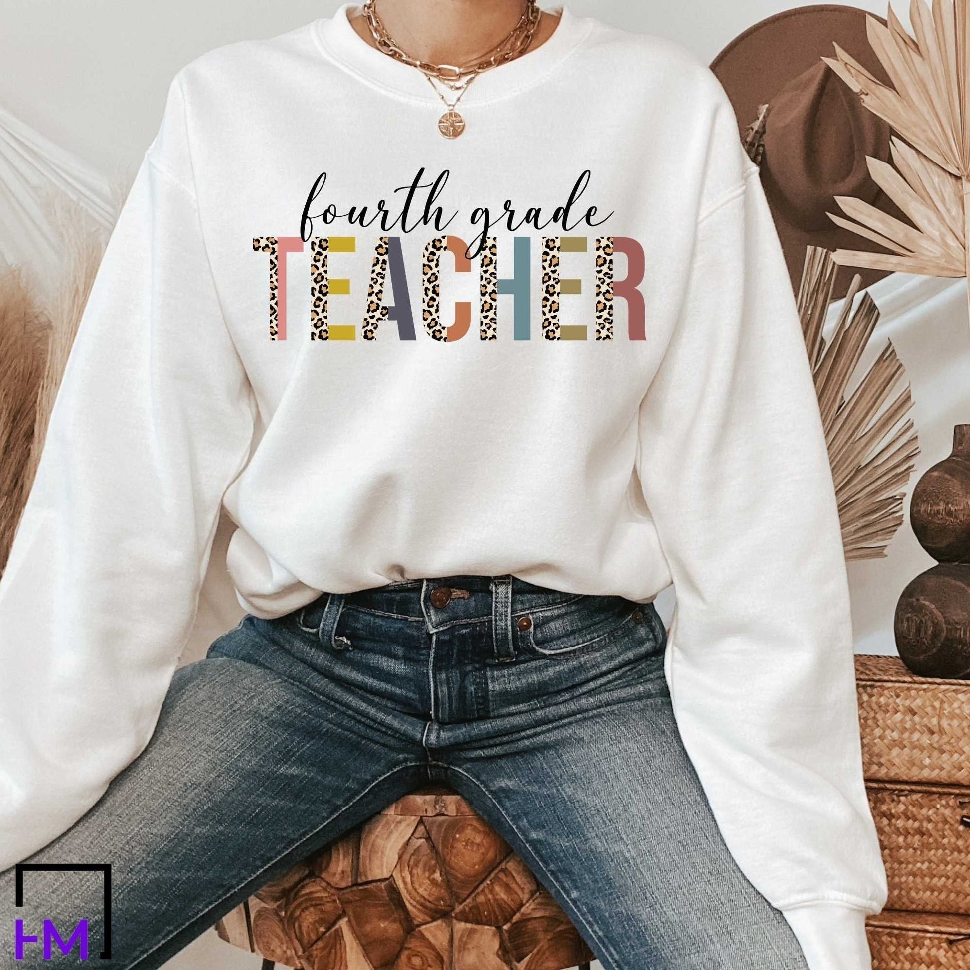 4th Grade Teacher Shirt | Great for New Middle School Team, Appreciation Gifts, Back to School, Holiday Celebration, Christmas Presents Gift HMDesignStudioUS