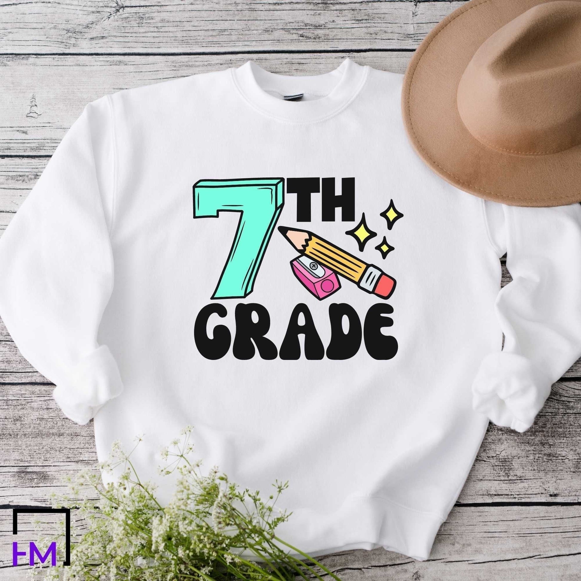 7th Grade Teacher Sweater | Great for New Middle School Team, Appreciation Gifts, 100th Day, Holiday Celebration, Christmas Presents Gift HMDesignStudioUS