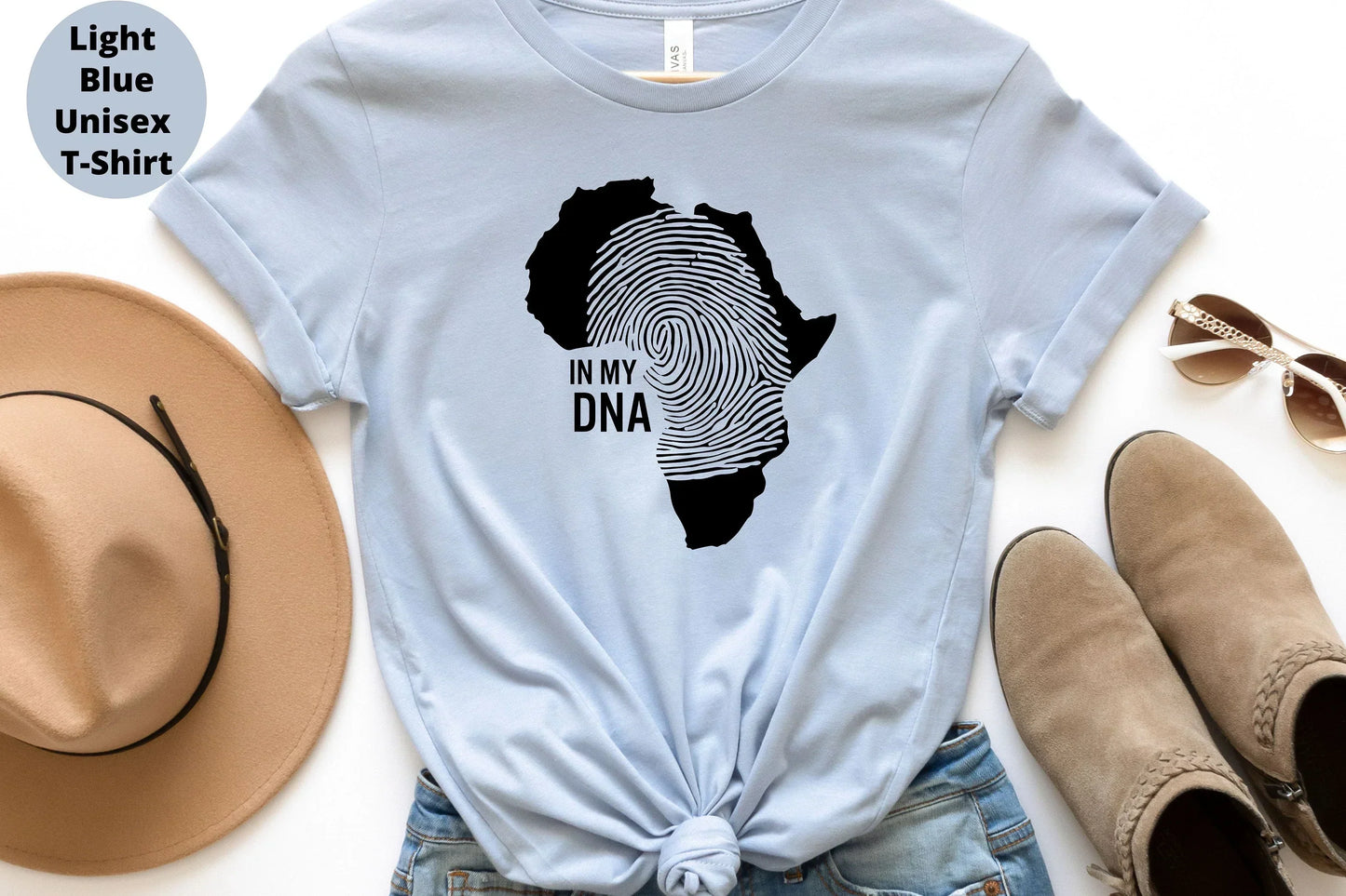 Africa In My DNA, BGM Shirt, Black Pride, Gift for Her, Female Empowerment Sweatshirt, Feminist Hoodie, Black Girl Magic, Juneteenth T-shirt HMDesignStudioUS