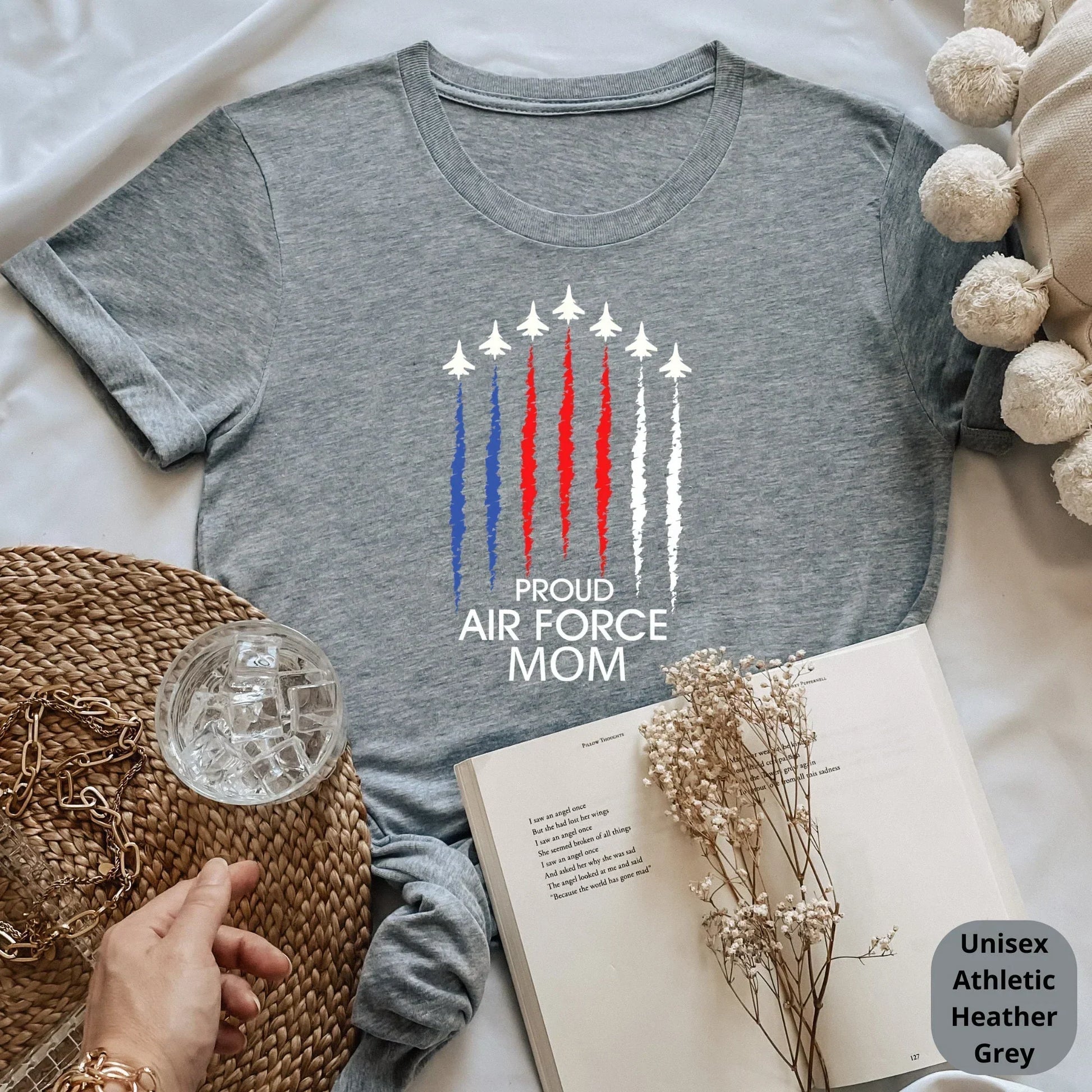 Air Force Mom Shirt, Air force Wife Tee, Military Mom T-Shirt, Military Wife Sweatshirt, Mom Gift, Support our troops, USAF Mom, Homecoming
