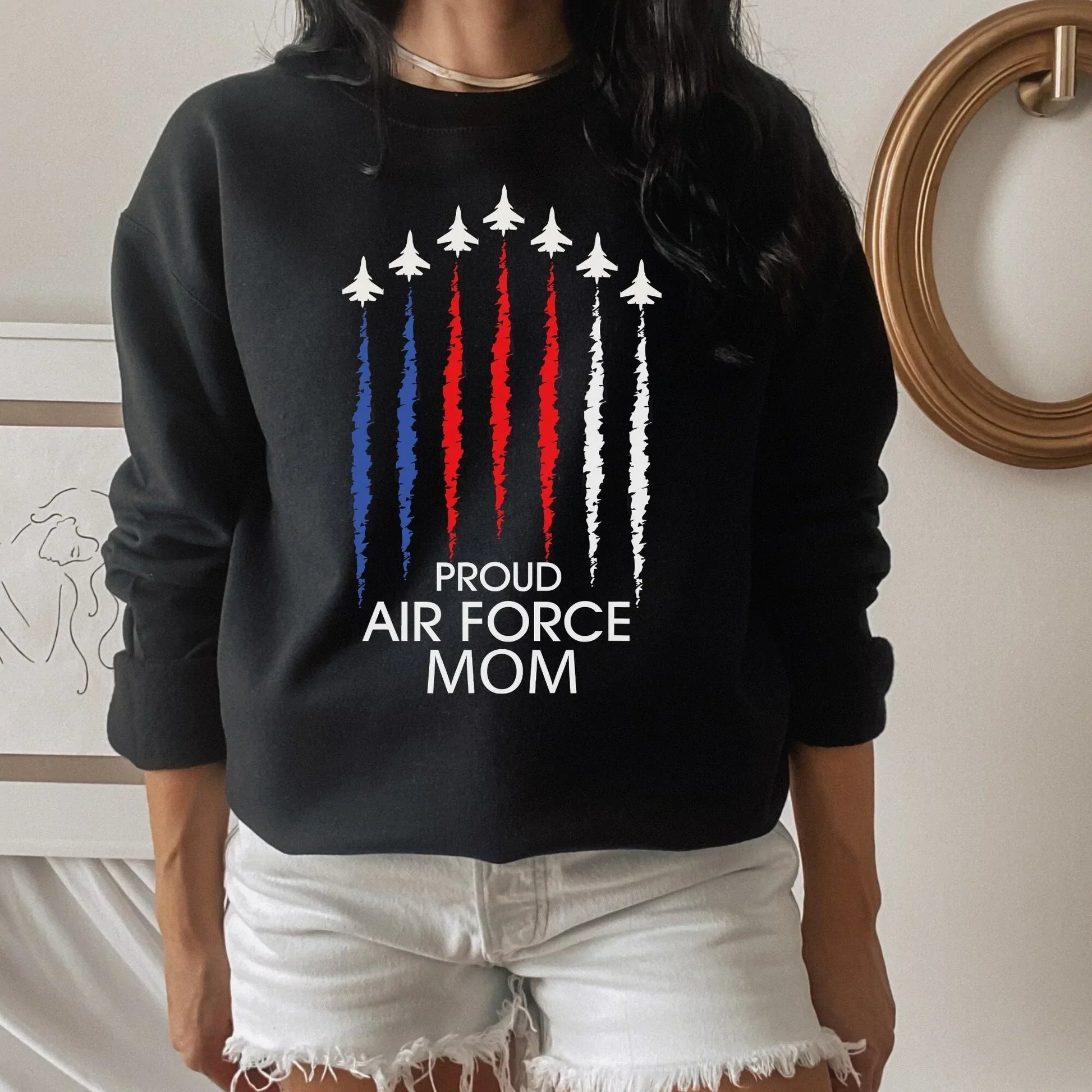 Air Force Mom Shirt, Air force Wife Tee, Military Mom T-Shirt, Military Wife Sweatshirt, Mom Gift, Support our troops, USAF Mom, Homecoming