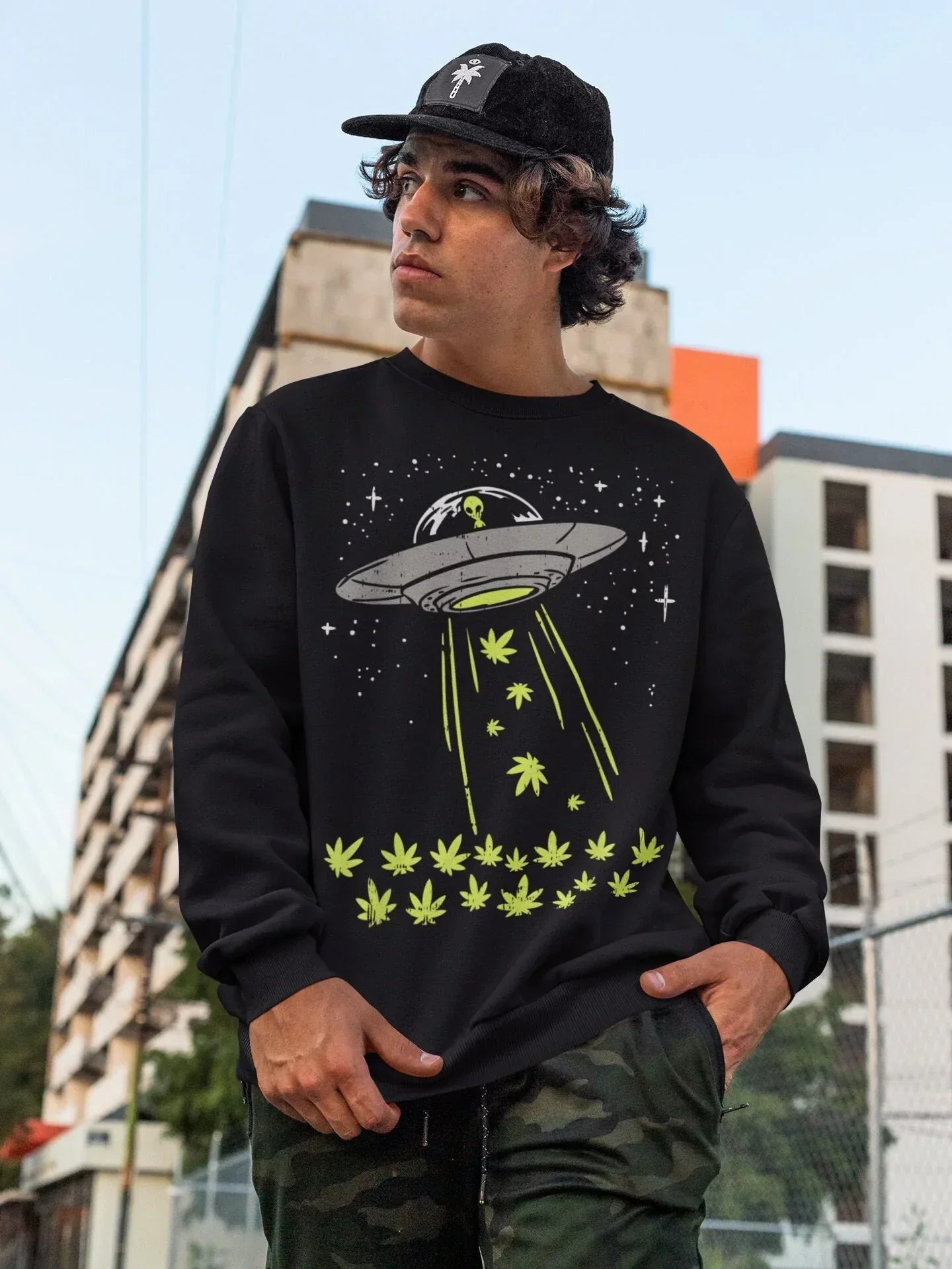 Alien Abduction Trippy Stoner Shirt HMDesignStudioUS