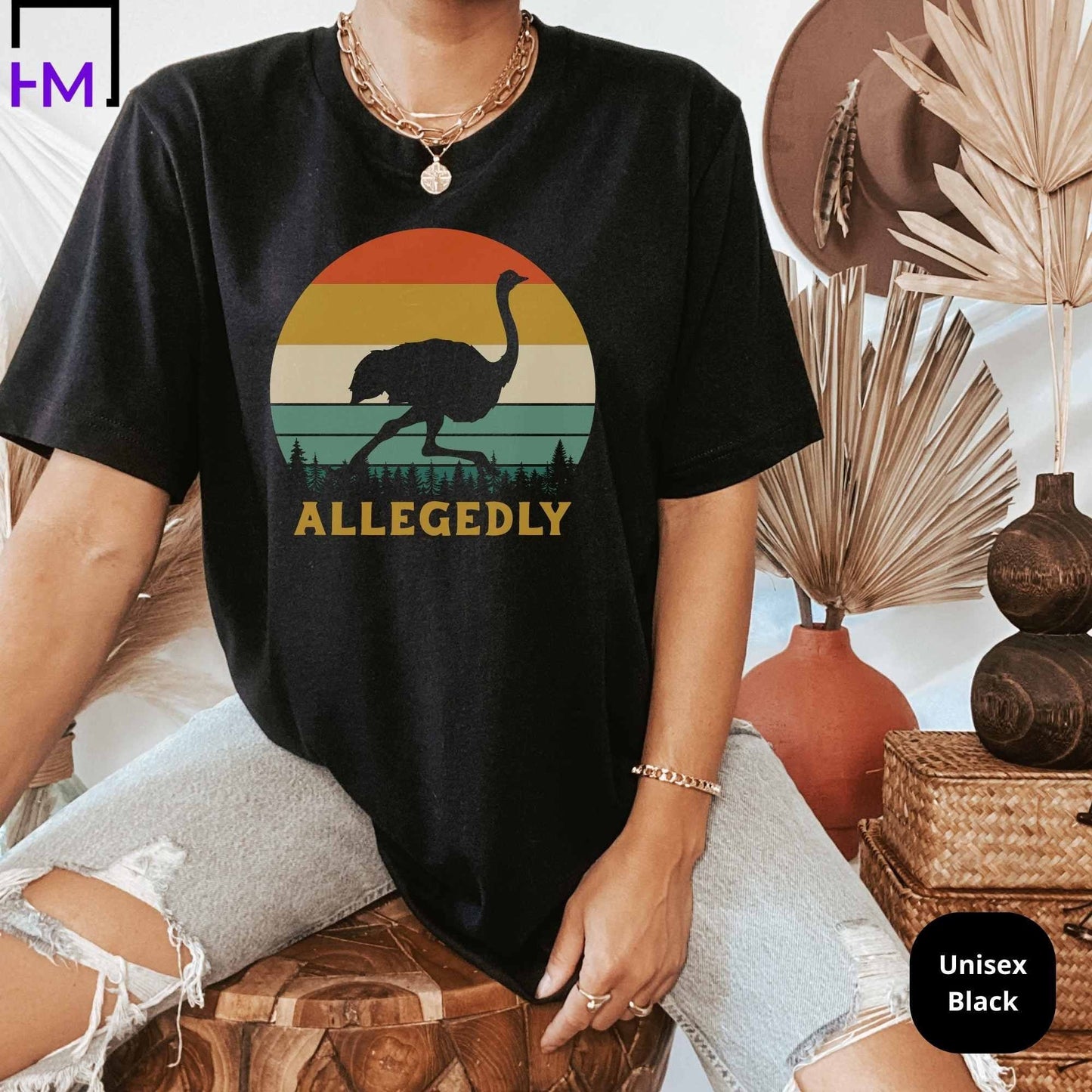 Allagedly Shirt, Allegedly Ostrich, Allegedly Black T-Shirt, Valentines Day Shirt, Gift for Valentines, Gift For Husband, Fathers Day Gift T HMDesignStudioUS