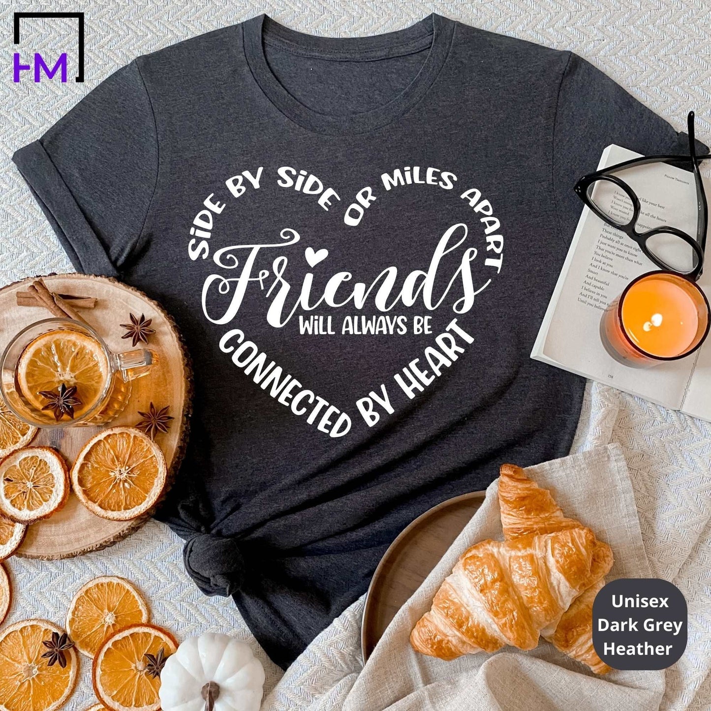 Always Connected Best Friends Shirt, Gifts for Besties HMDesignStudioUS