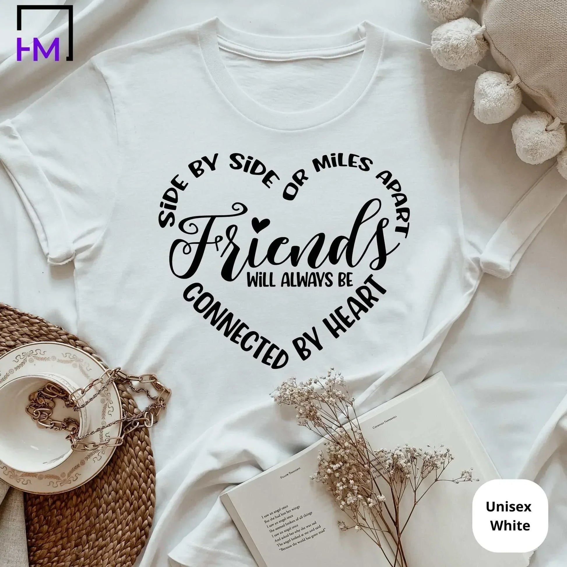 Always Connected Best Friends Shirt, Gifts for Besties HMDesignStudioUS