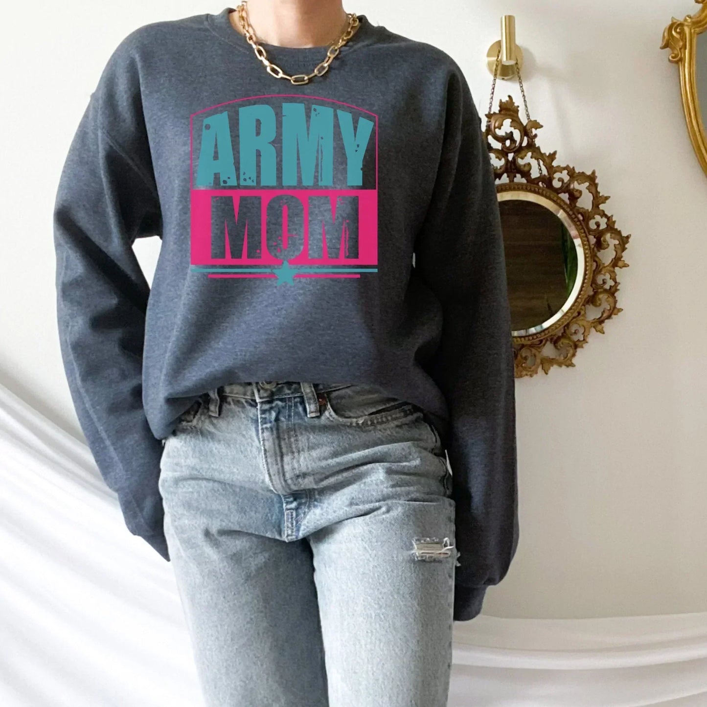 Army Mom Shirt, Army Wife, Military Mom Shirt, Military Wife Sweatshirt, Army Mom Gift, Air Force Mom, Support our troops, Navy Mom, US Army HMDesignStudioUS
