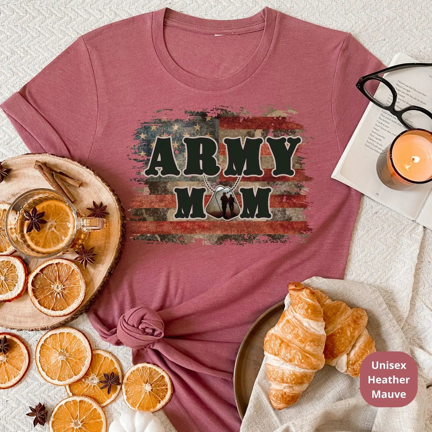 Army Mom Shirt, Military Mom Shirt, Military Wife Sweatshirt, Army Mom Gift, Air Force Mom, Support our troops, Marine Coast guard, Navy Mom HMDesignStudioUS