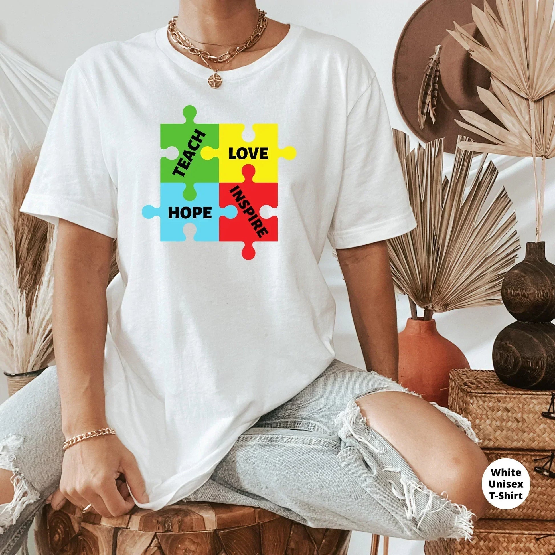 Autism Shirt, Teacher Shirt, Puzzle Pieces Shirt