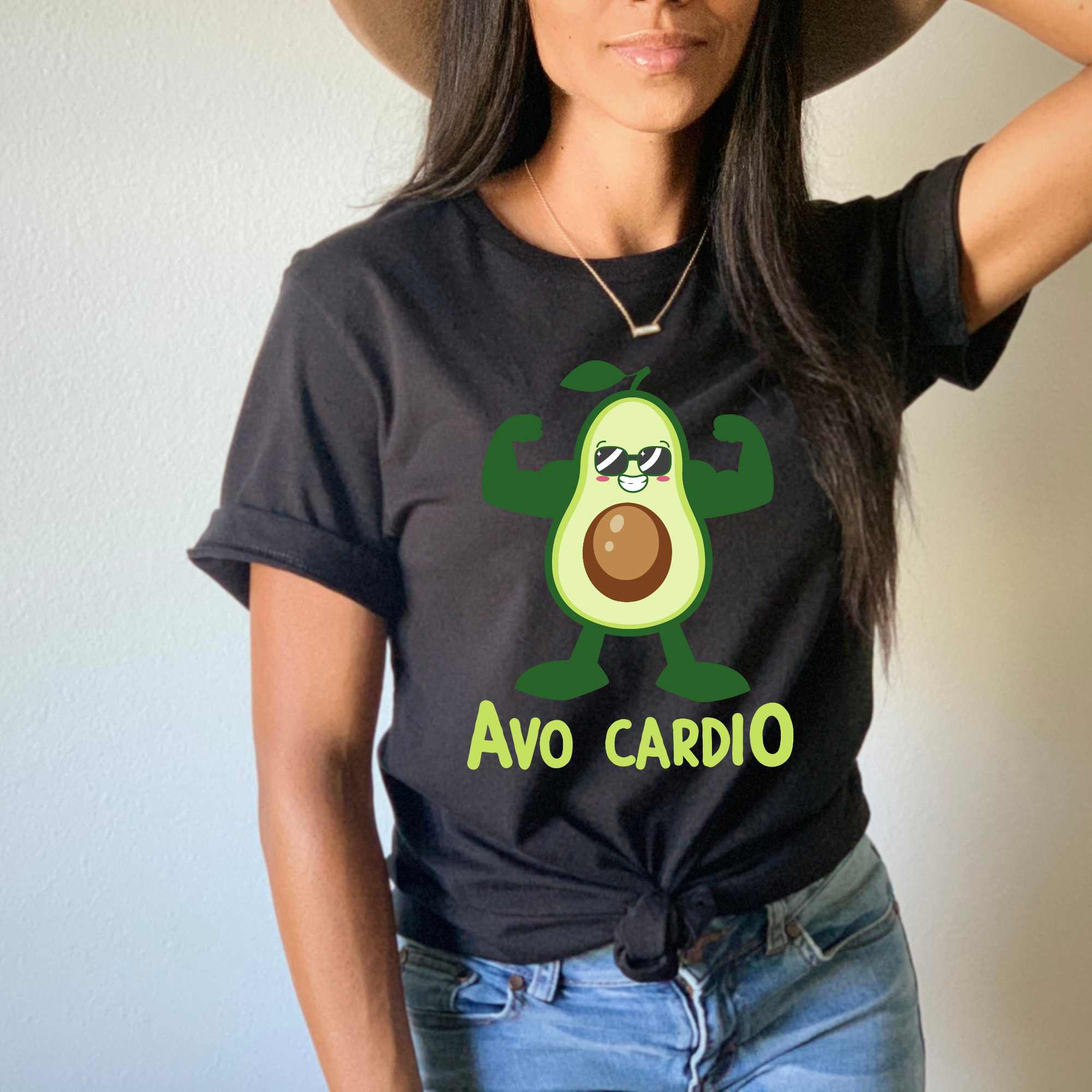 Avo Cardio Funny Avocado Running Shirts for Men or Women