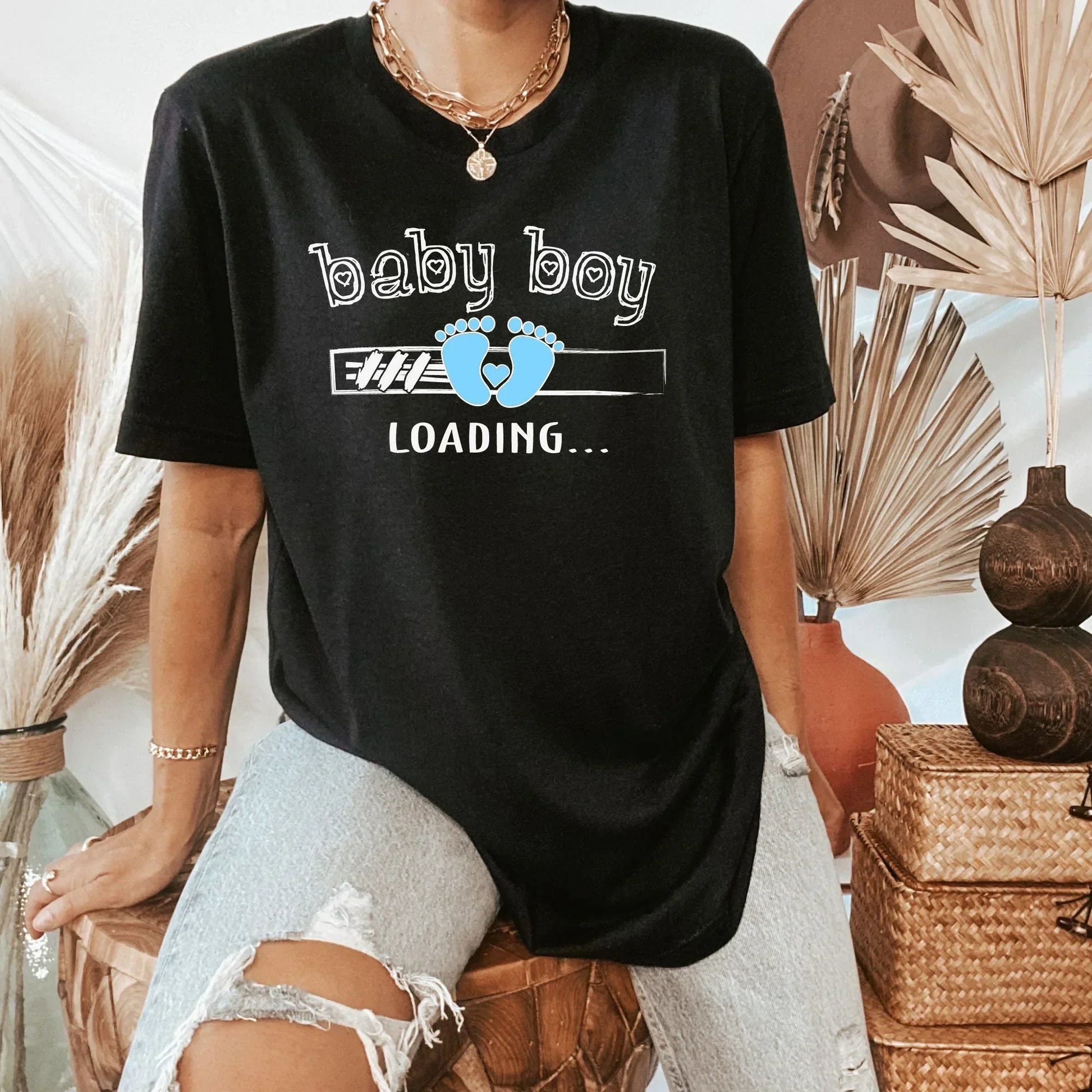 Baby Boy Loading, Cute Gender Reveal Shirt HMDesignStudioUS