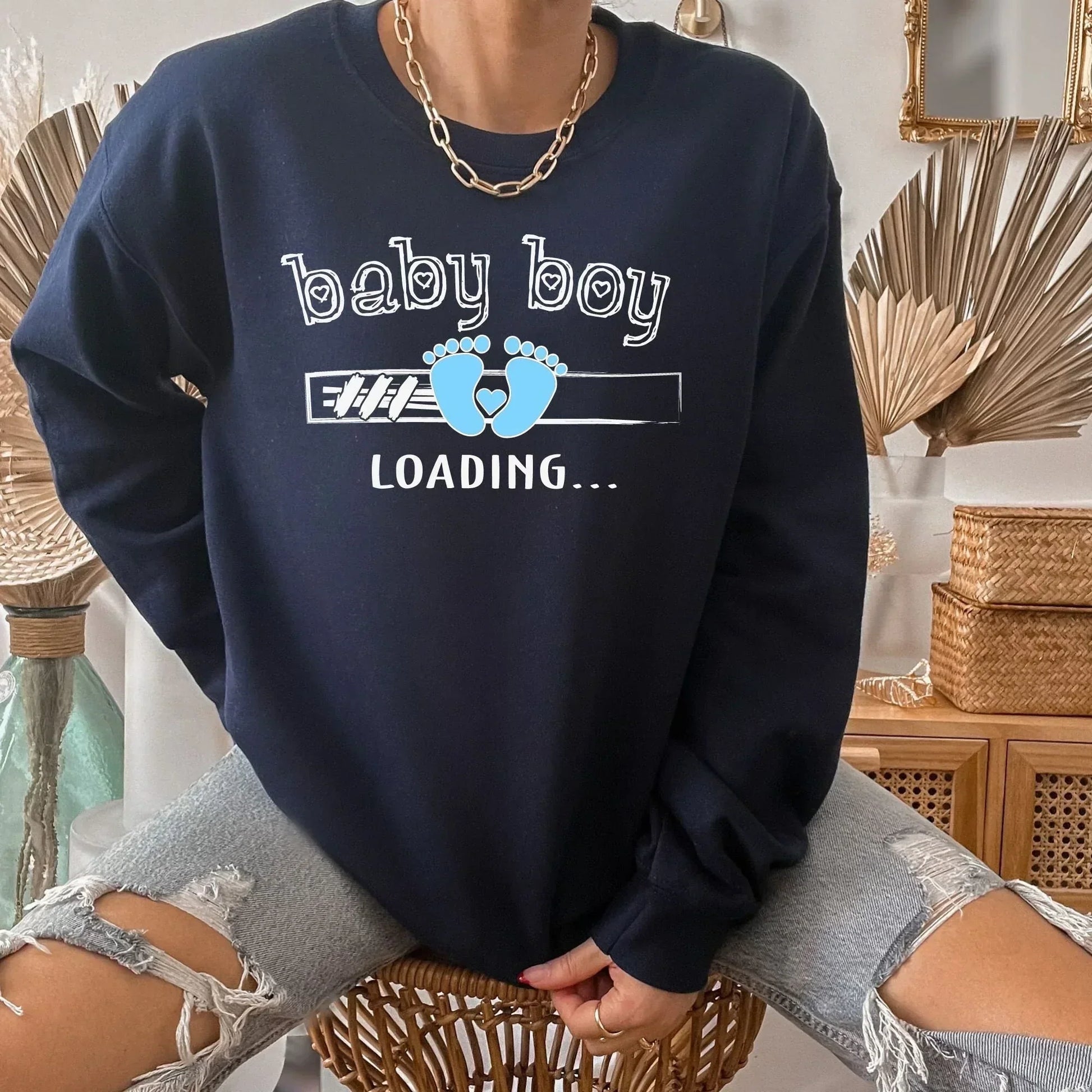 Baby Boy Loading, Cute Gender Reveal Shirt