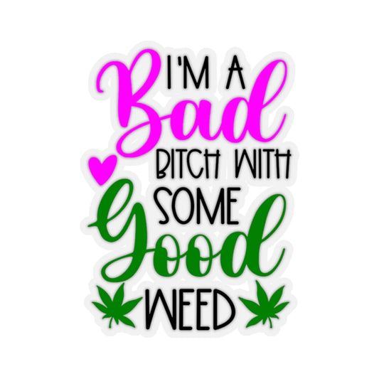 Bad Bitch Good Weed Sticker, Stoner Kit, Stoner Gift Box, Weed Gifts, Stoner Accessories, Stoner Gifts, Stashbox, Stoner Girl Stoner Sticker