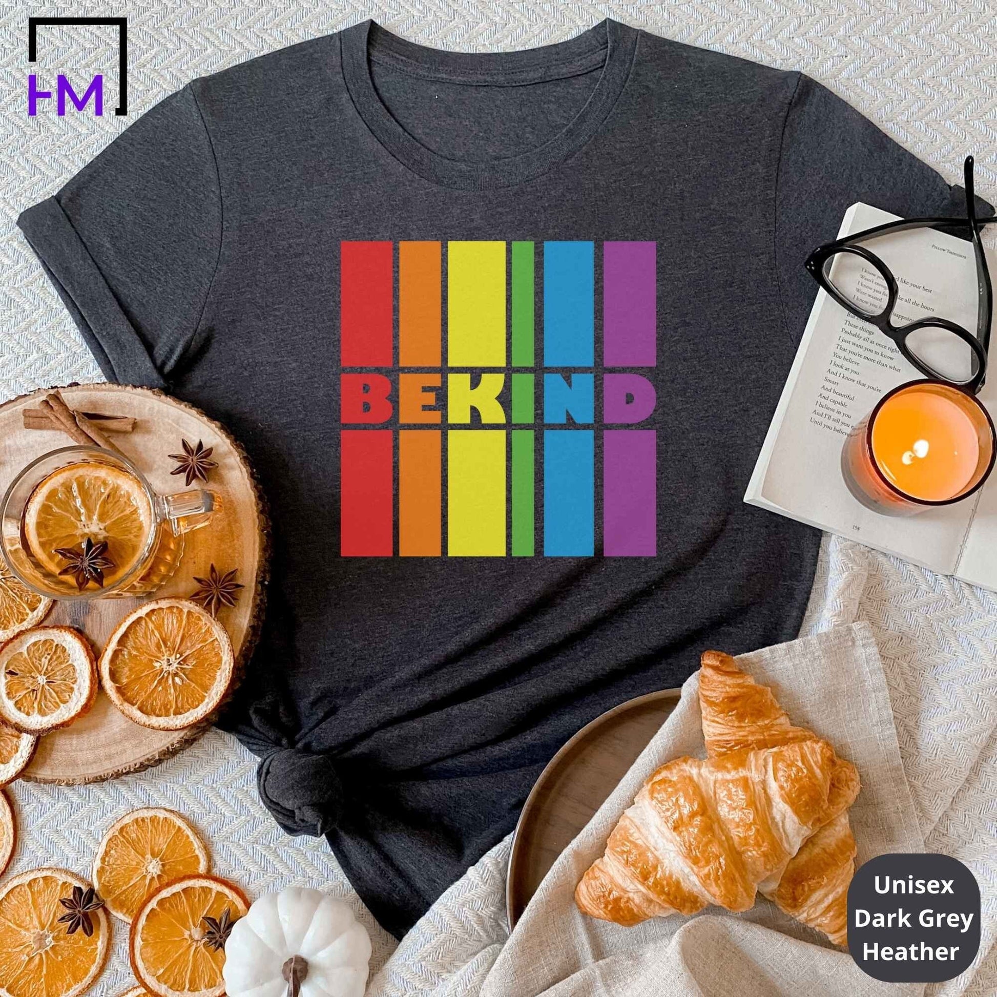 Be Kind Pride Shirt, LGBT Shirt, LGBTQ Ally Shirt, Pride Shirt Women, Lesbian T-Shirts, Gay Pride, Be Kind Tshirt, Trans Ally Sweatshirt, Equal Tee HMDesignStudioUS