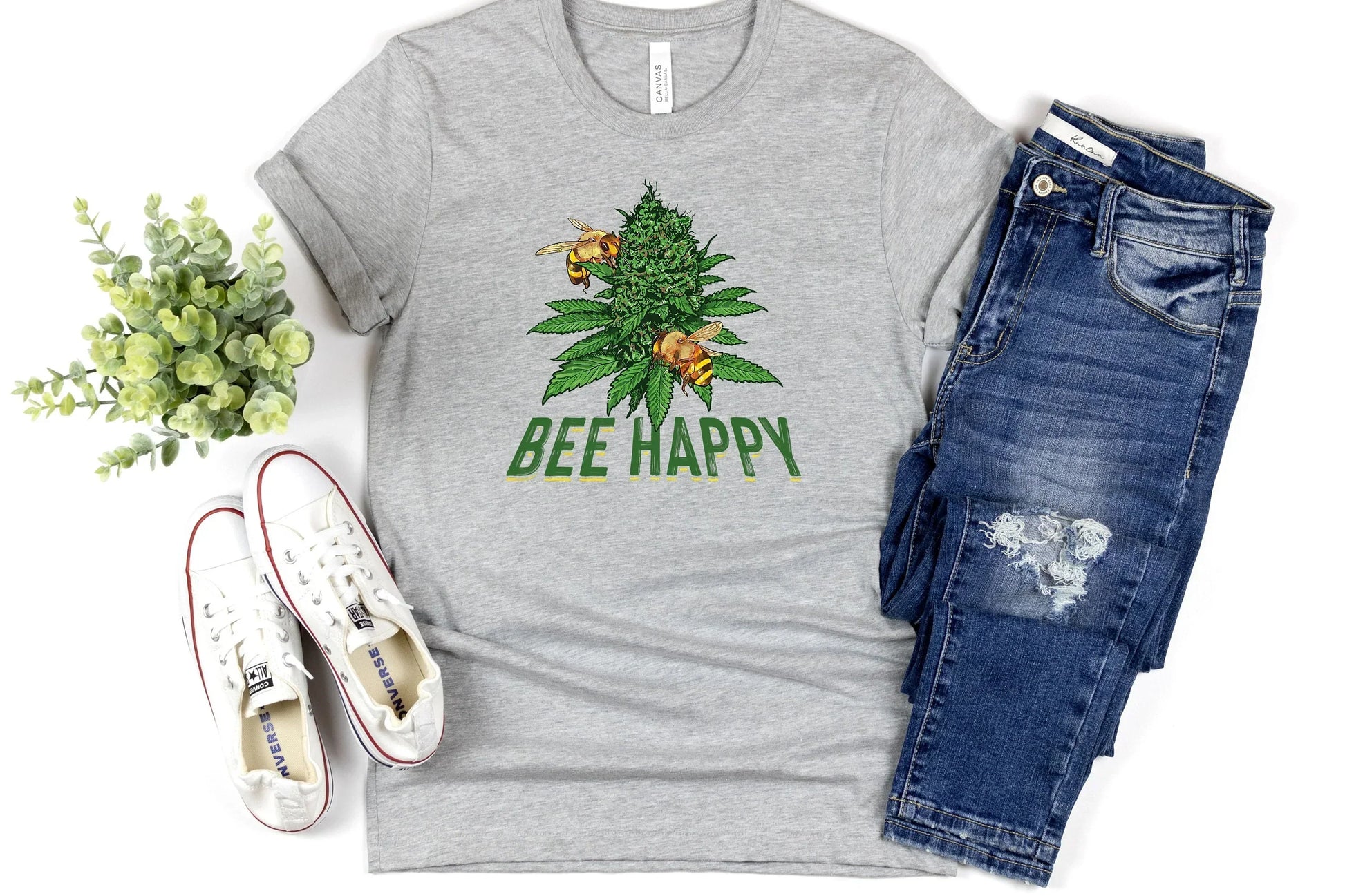 Bee Happy Stoner Shirt HMDesignStudioUS