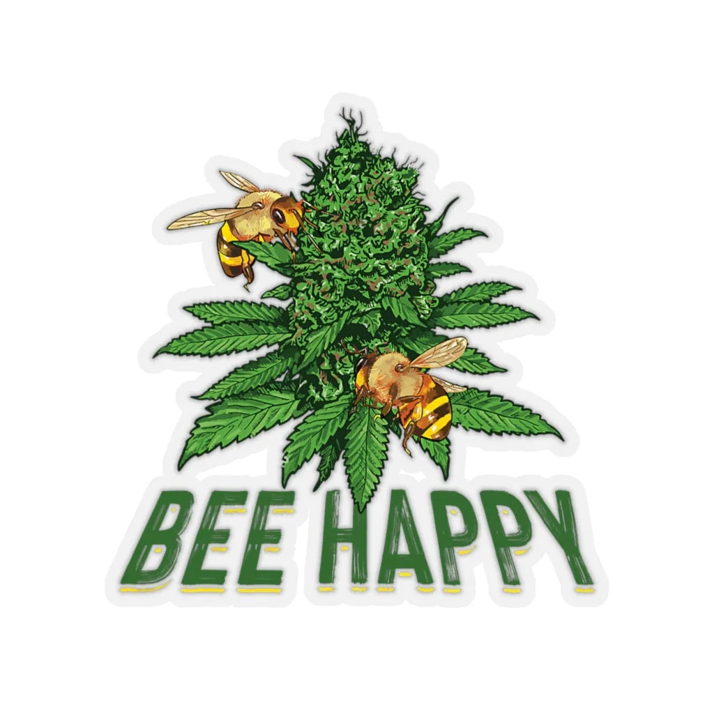 Bee Happy, Stoner Sticker, Stoner Kit, Stoner Gift Box, Weed Gifts, Stoner Accessories, Weed Stickers, Stoner Gifts, 420 Gift, Stash Jar