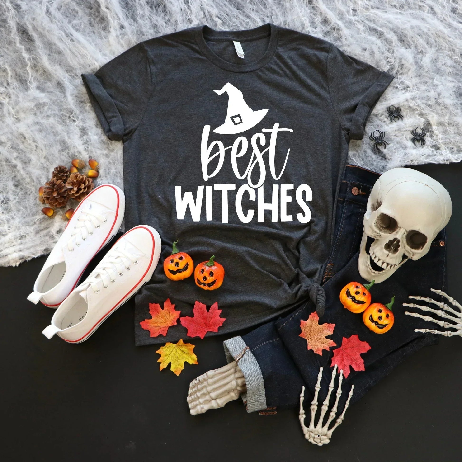 Best Witches Halloween Sweater, Best Friends Halloween Crewneck, Funny Halloween Party, Cute Halloween Hoodie, Halloween Couples, HMDesignStudioUS