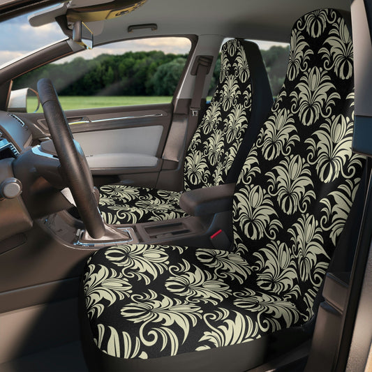 Black Floral Car Seat Covers, Gothic Car Accessories for Women, Car Décor, Universal Car Seat Covers, Vehicle Seat Covers HMDesignStudioUS