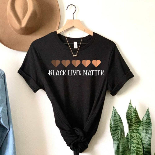 Black Lives Matter Hearts Shirt HMDesignStudioUS