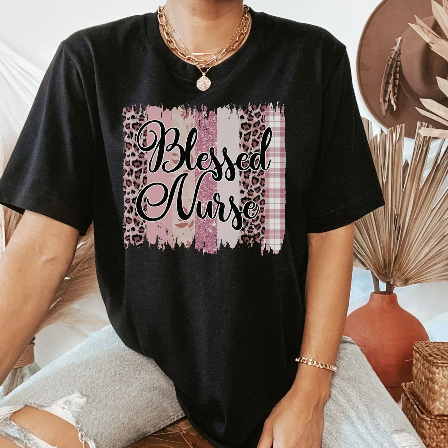 Blessed Nurse Shirt-Great for Students, Practitioners, New Grads, RN, ICU Oncology, Pediatric, ER, L&D, Retired Nurse Week Appreciation Gift HMDesignStudioUS