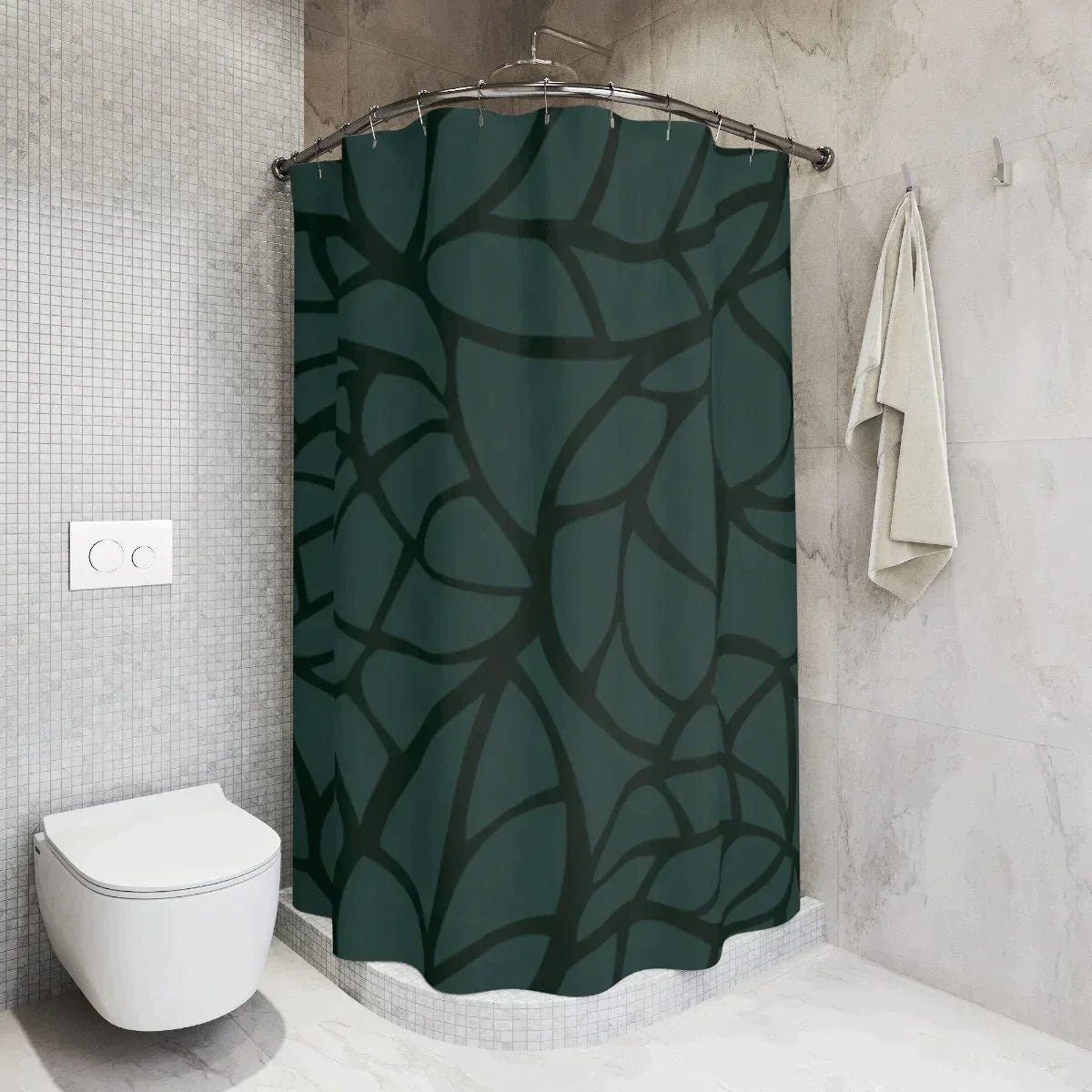 Boho Shower Curtain Bobo Green Shower Curtain, Cool Cute Bathroom Accessories, Groovy Retro Shower Curtain, Extra Long Shower Curtain HMDesignStudioUS
