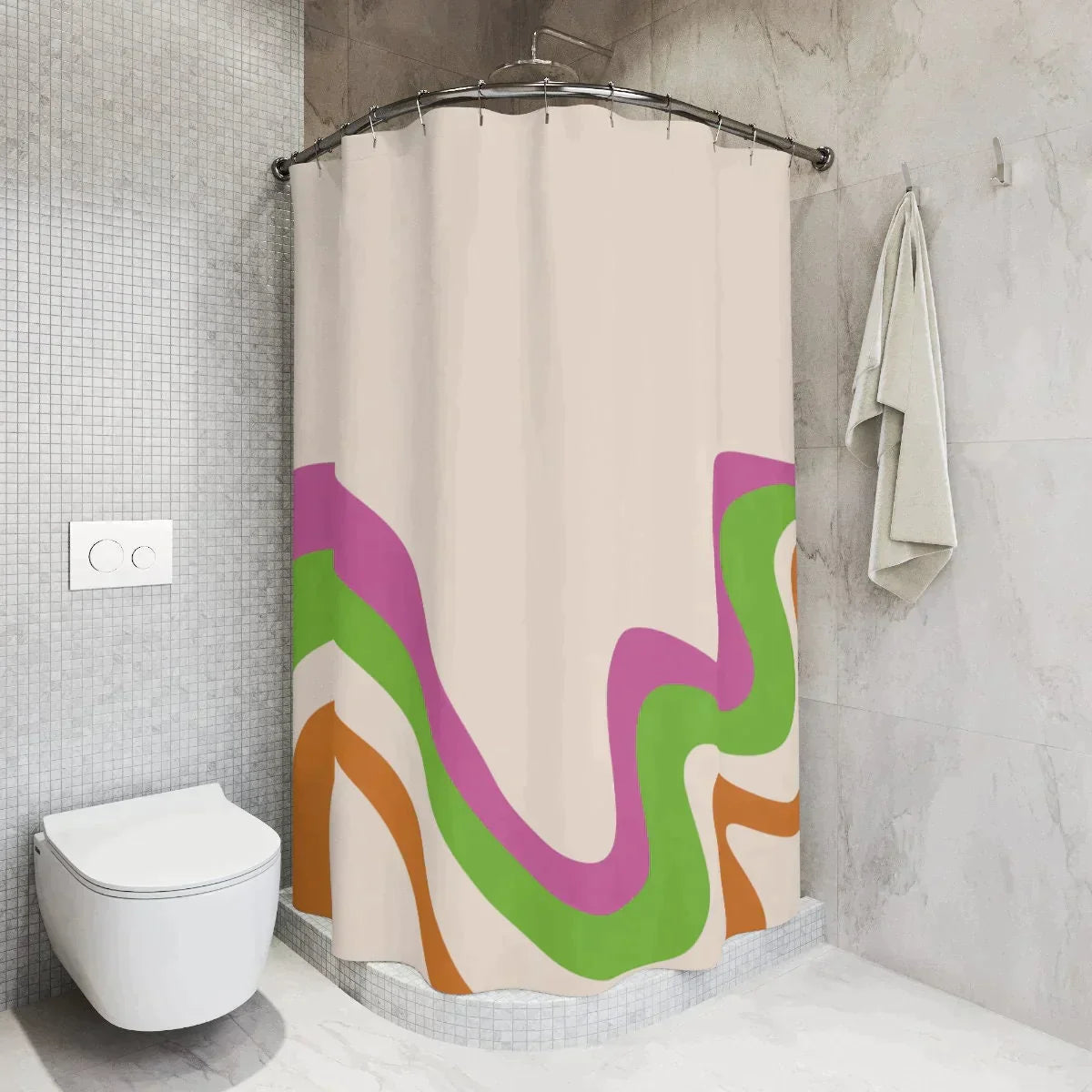 Boho Shower Curtain, Bobo Pink Butterfly Curtain, Groovy Bathroom Accessories, Housewarming Gift, Hippie Decor, Extra Long Shower Curtain