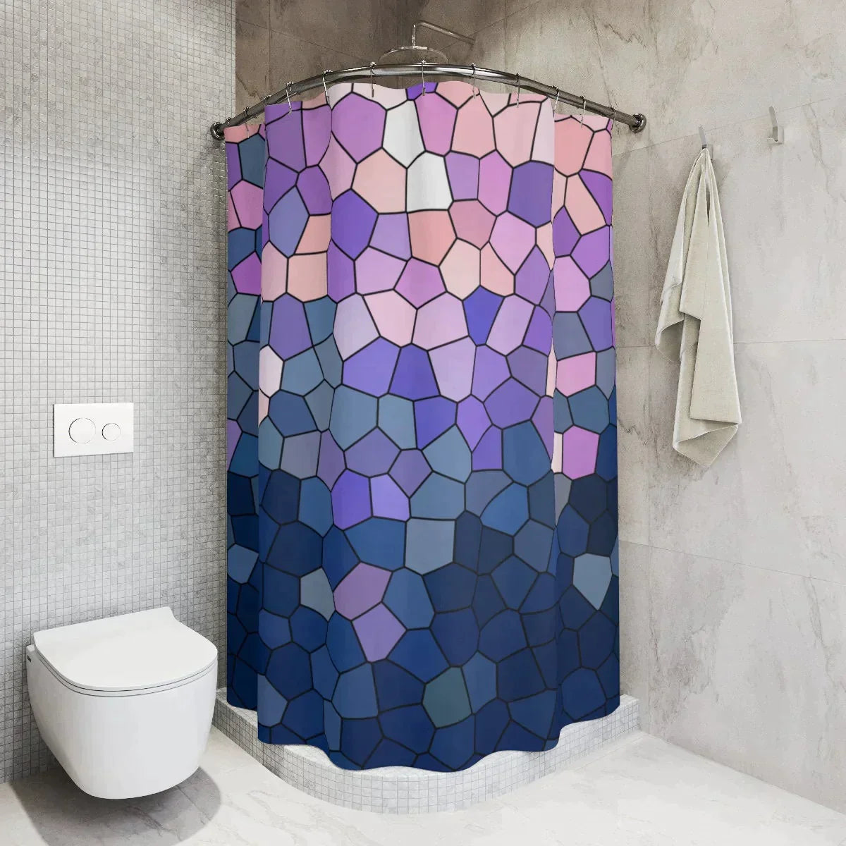 Boho Shower Curtain Bobo Purple Shower Curtain, Cool Cute Bathroom Accessories, Hippie Decor, Housewarming Gift, Extra long Shower Curtain