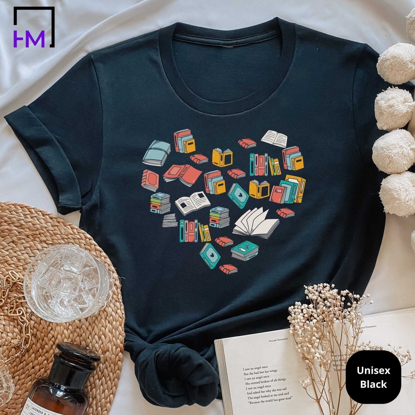 Book Lover Shirt | Reader Gift for Bookworm, English Teacher, Fiction Lover, Librarian, Writer, Bookclubs, Nerds, Leader | Appreciation Gift HMDesignStudioUS
