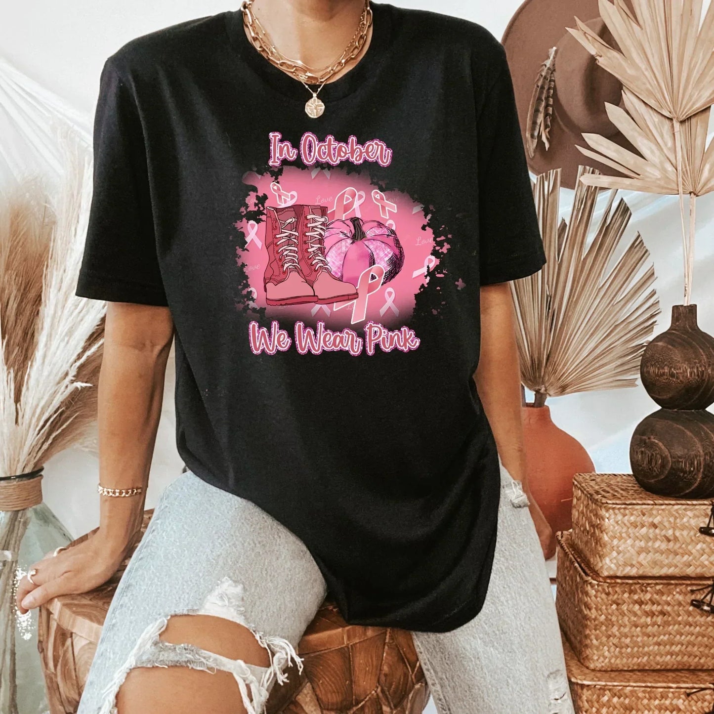 Breast Cancer Shirt, Never Give Up, Breast Cancer Gifts, Cancer Survivor Sweatshirt, Pink in October, Cancer Ribbon, Awareness Month Hoodie HMDesignStudioUS