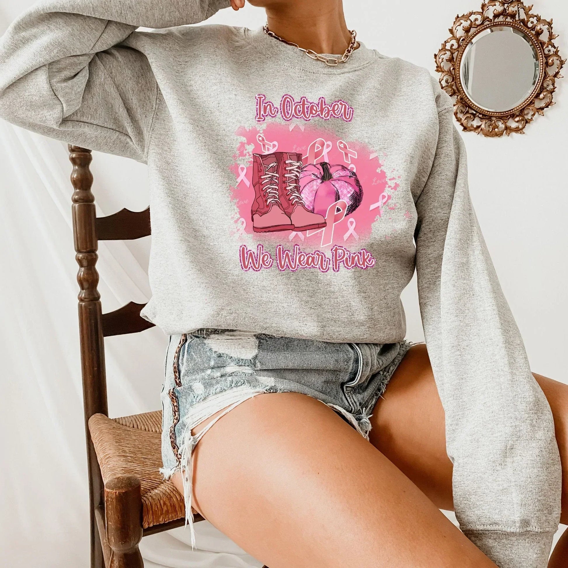 Breast Cancer Shirt, Never Give Up, Breast Cancer Gifts, Cancer Survivor Sweatshirt, Pink in October, Cancer Ribbon, Awareness Month Hoodie