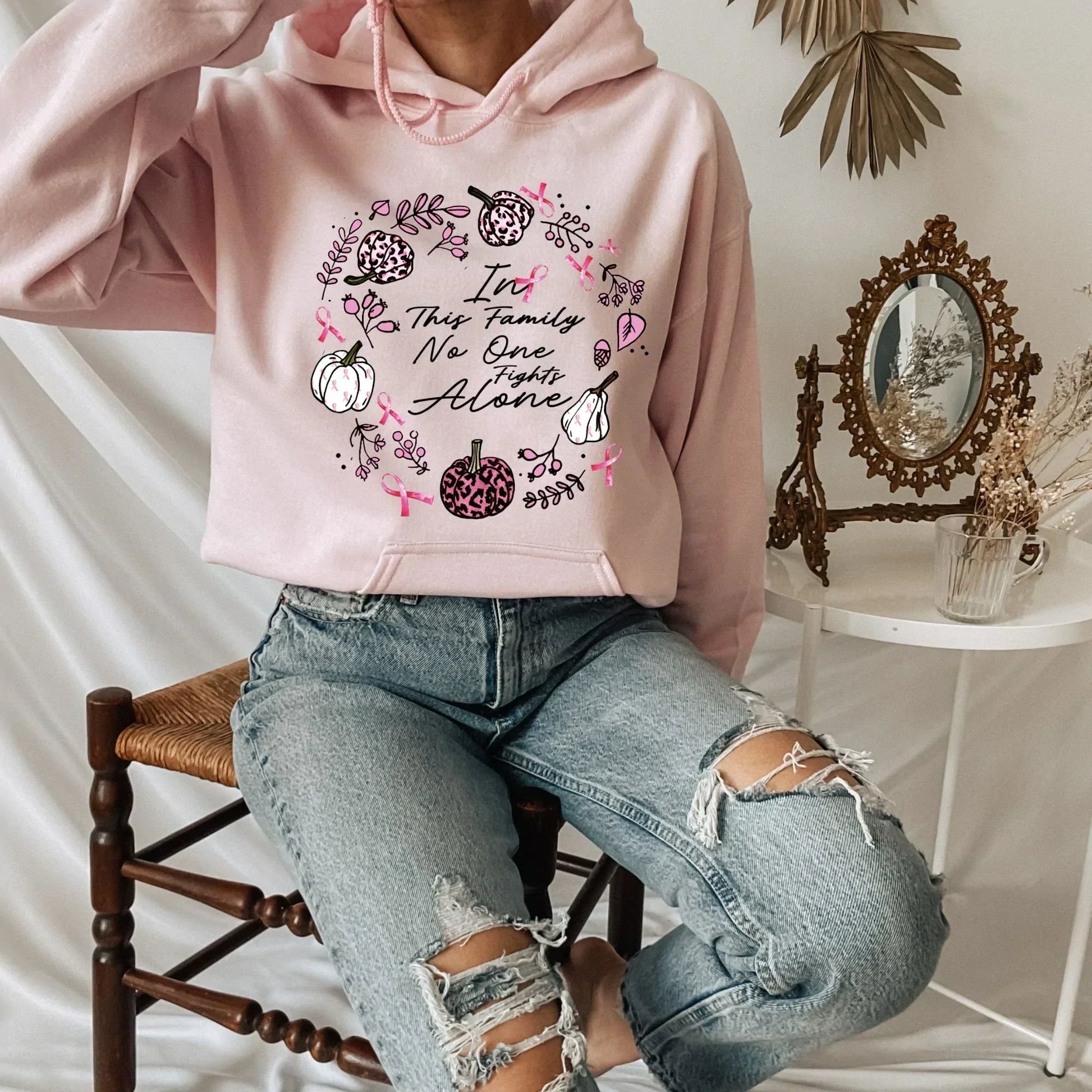 Breast Cancer Shirt, Never Give Up, Cancer Survivor Gifts, Stronger than Cancer Sweatshirt, Support Awareness Month, Pink Ribbon Hoodie HMDesignStudioUS