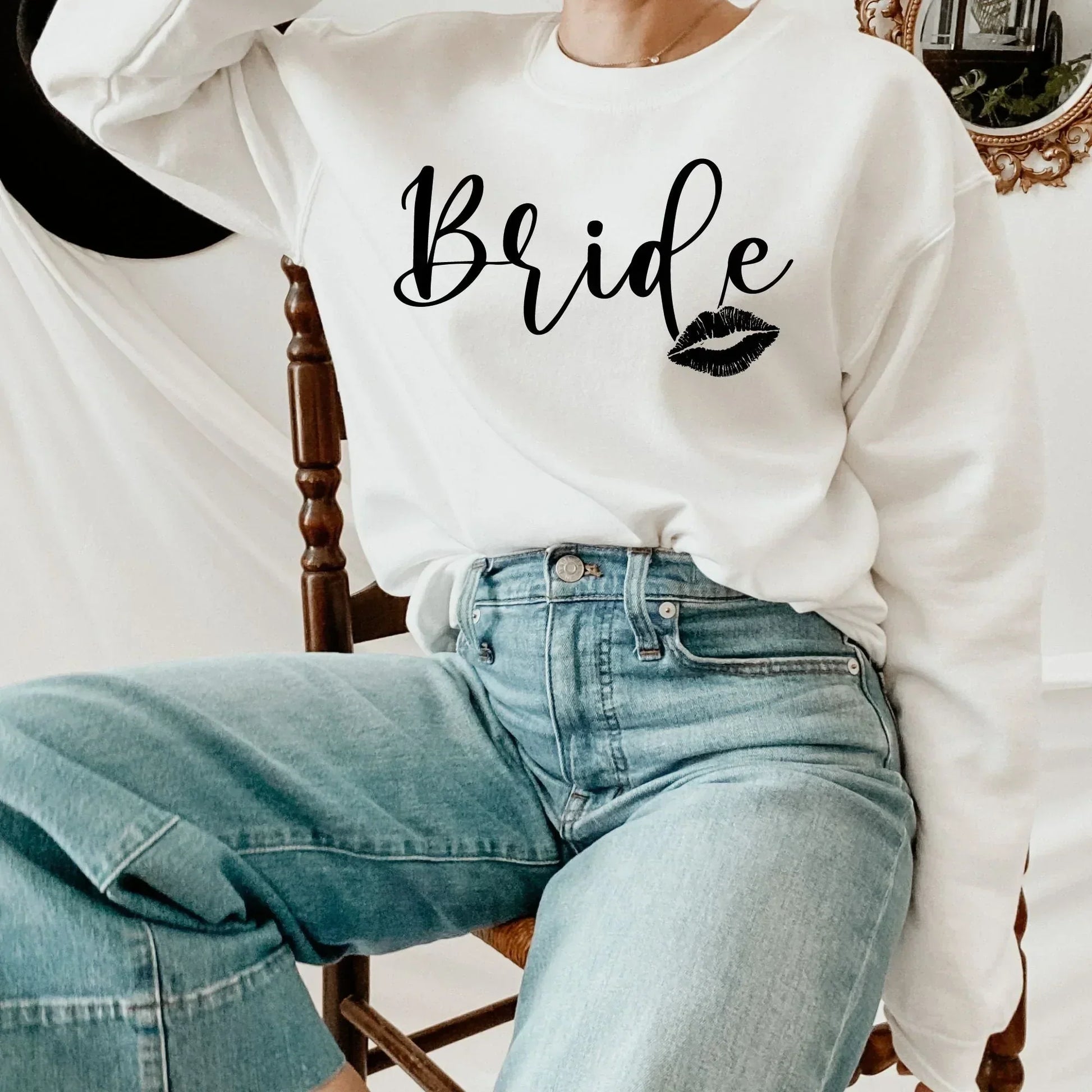Bride Sweatshirt, Future Mrs Custom, Wifey Sweatshirt, Getting Ready Outfit, Team Bride Shirt, Wife Hoodie, Gift for Bride, Crewneck Sweater HMDesignStudioUS