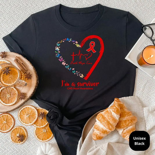 CHD Awareness | Heart Warrior Shirt | Heart Surgery Gift | Heart Awareness Hoodie| Strong Heart Sweater | CHD Shirt | Coronary Heart Disease