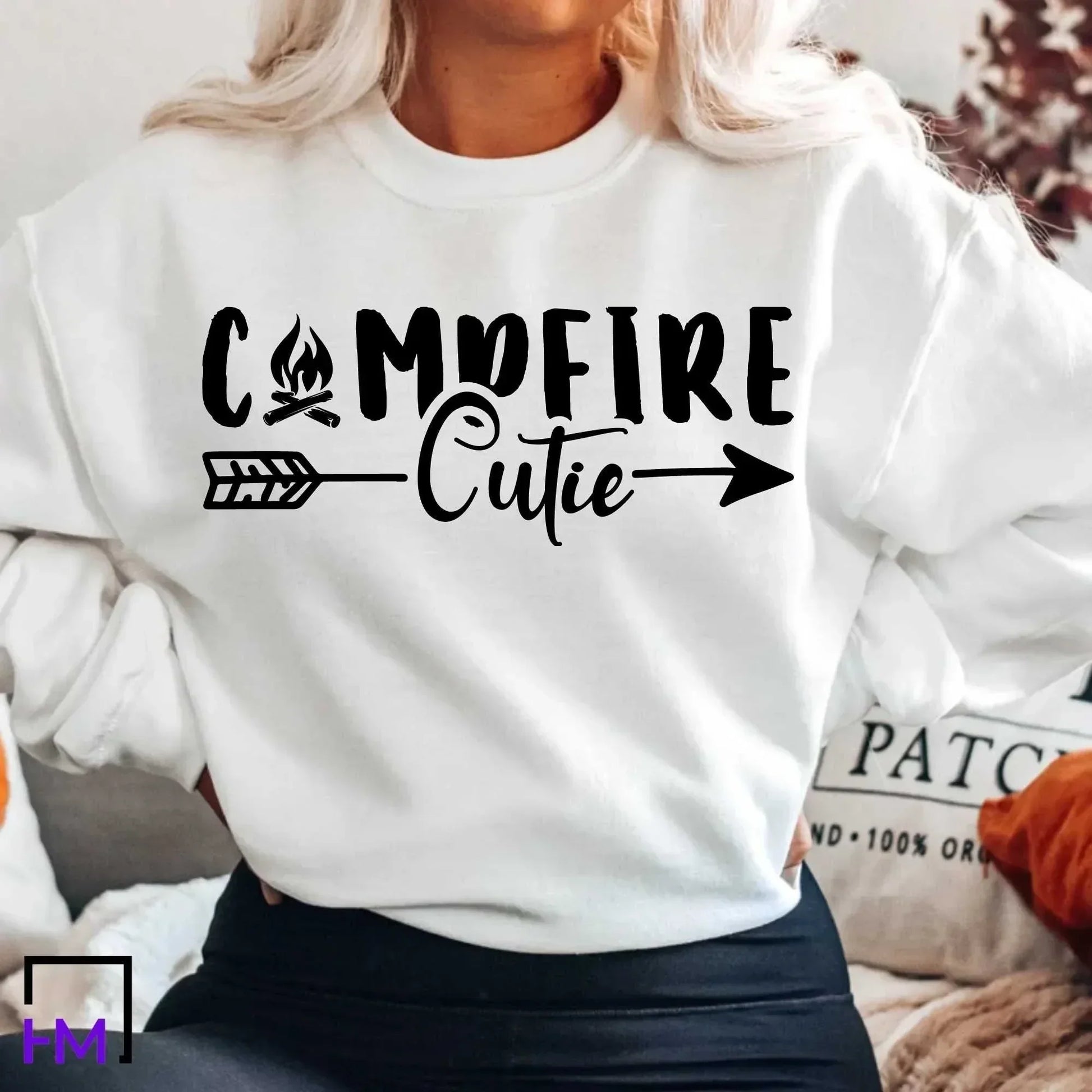 Campfire Cutie, Happy Camper Shirt, Adventure Time Gift, Camper Gifts for Women, Nature Lover Sweatshirt, Camping Presents, Hiking Tee HMDesignStudioUS